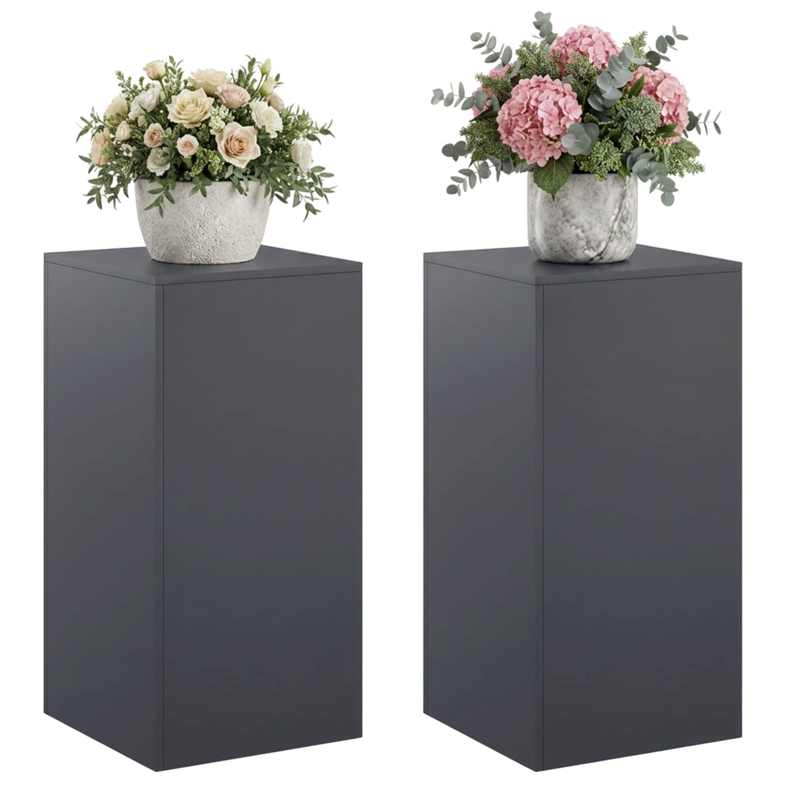 Supporto per piante 2 pcs Antracite 40 x 40 x 80 cm