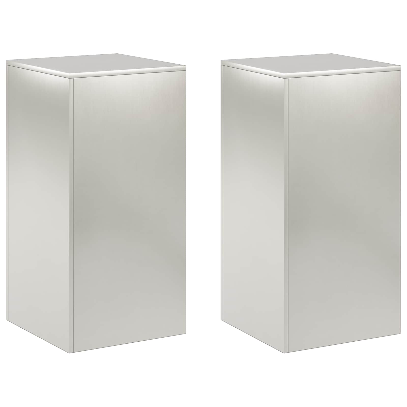 Supporto per piante 2 pcs Argento 40 x 40 x 80 cm Acciaio