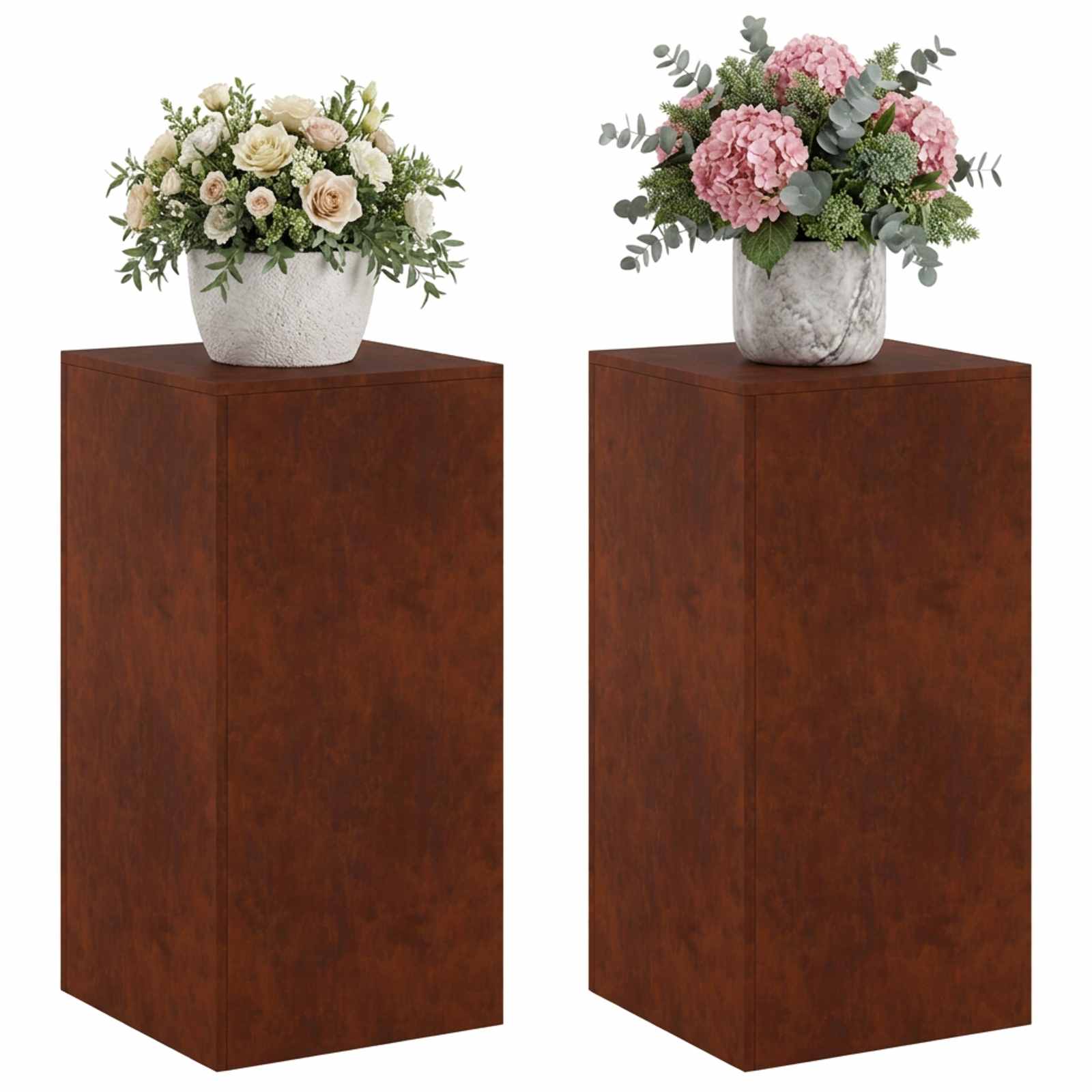 Supporto per piante 2 pcs Ruggine 40 x 40 x 80 cm