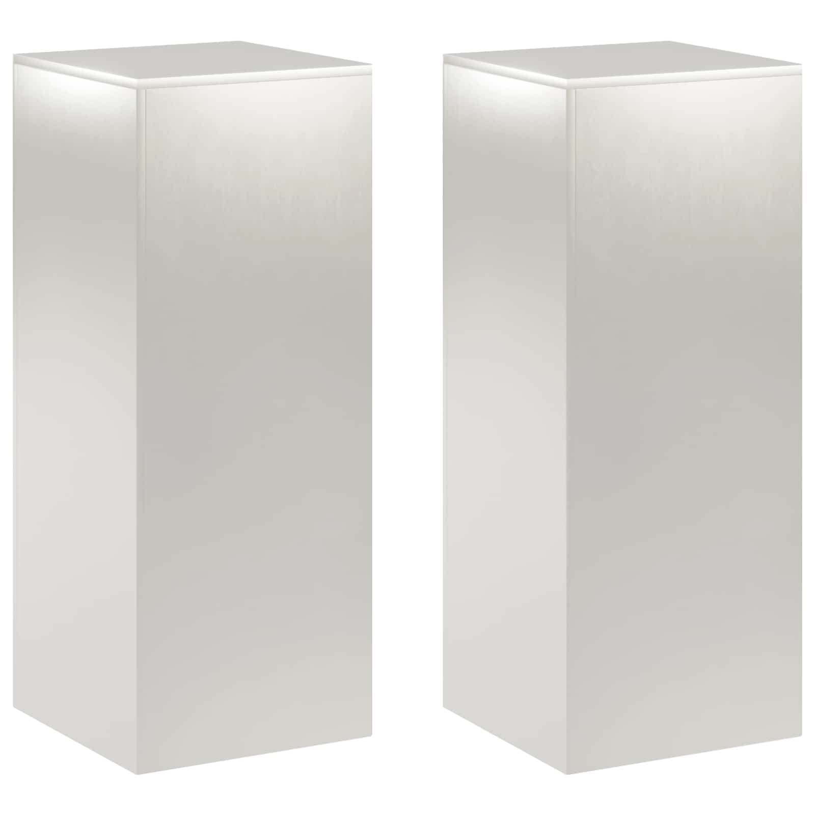 Supporto per piante 2 pcs Argento 40 x 40 x 100 cm Acciaio