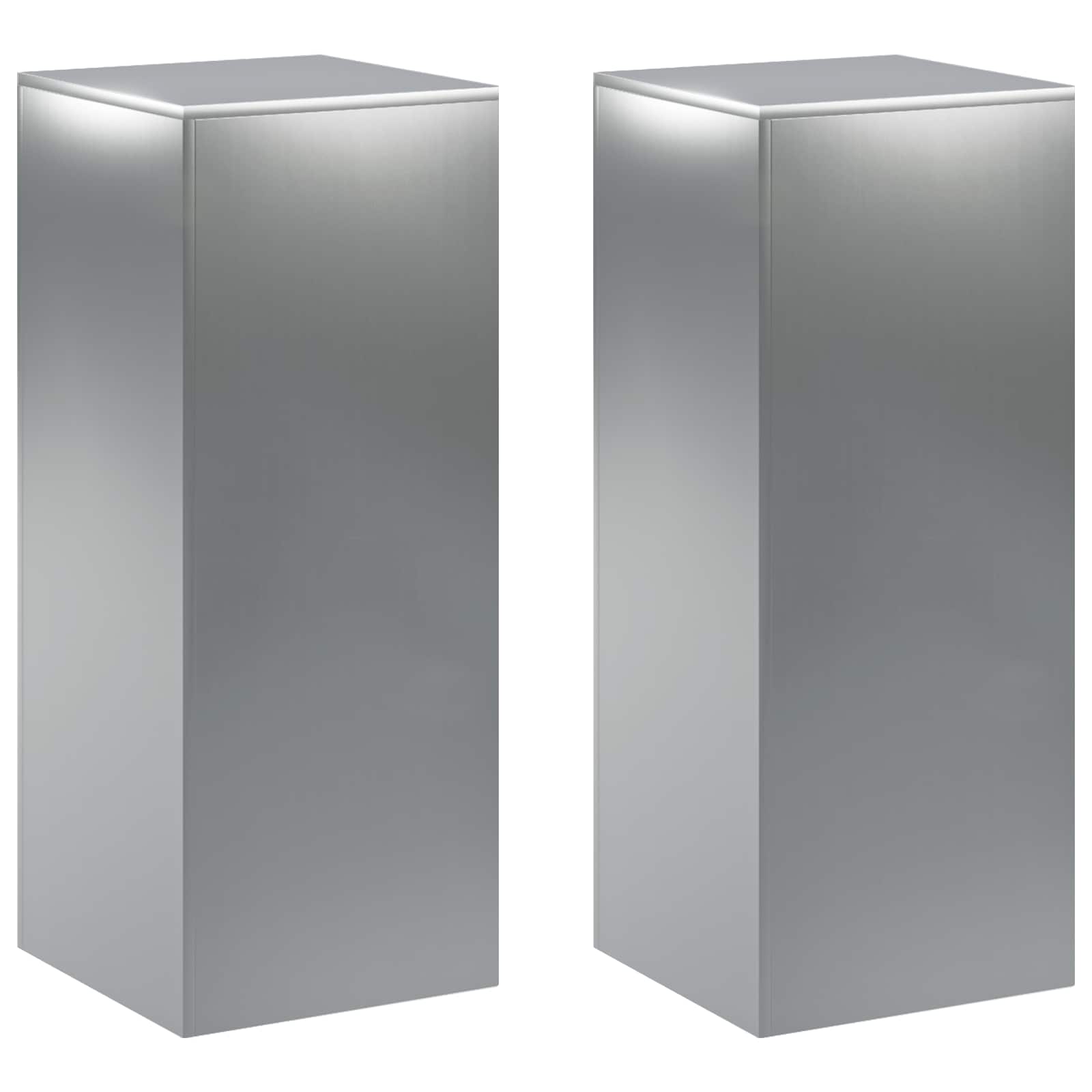Supporto per piante 2 pcs Argento 40 x 40 x 100 cm Acciaio Inox