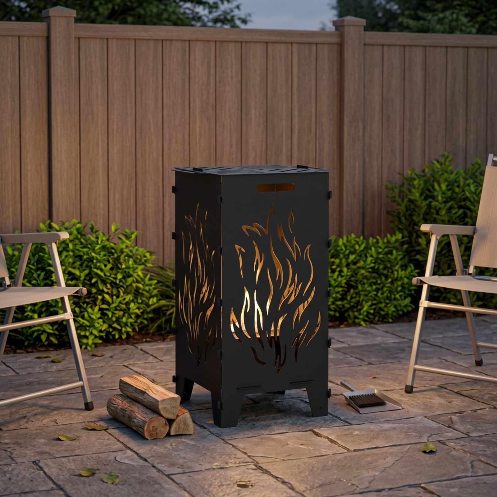 Focolare Nero 47 x 38 x 75 cm Acciaio
