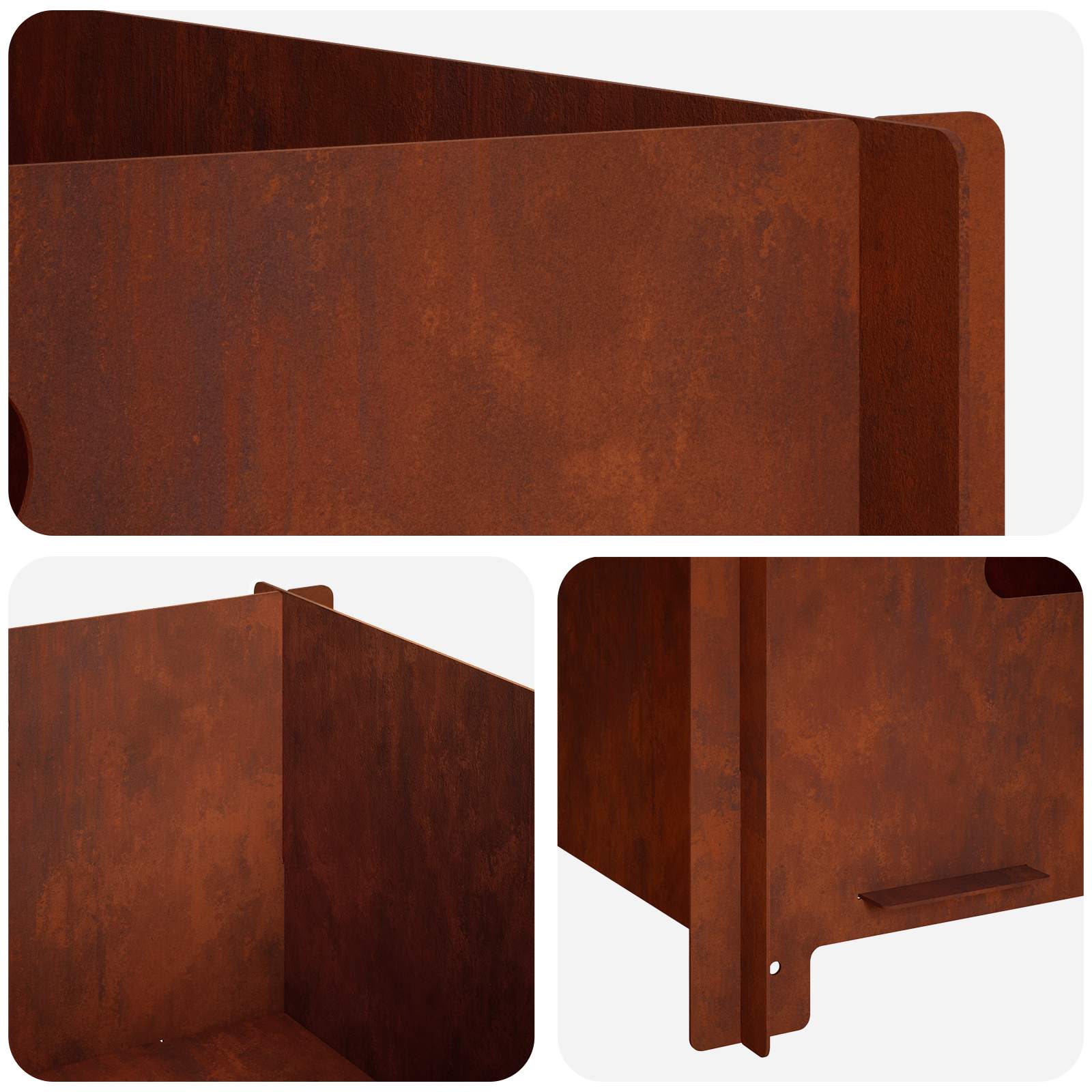 Focolare Ruggine 40 x 40 x 20 cm Acciaio Corten