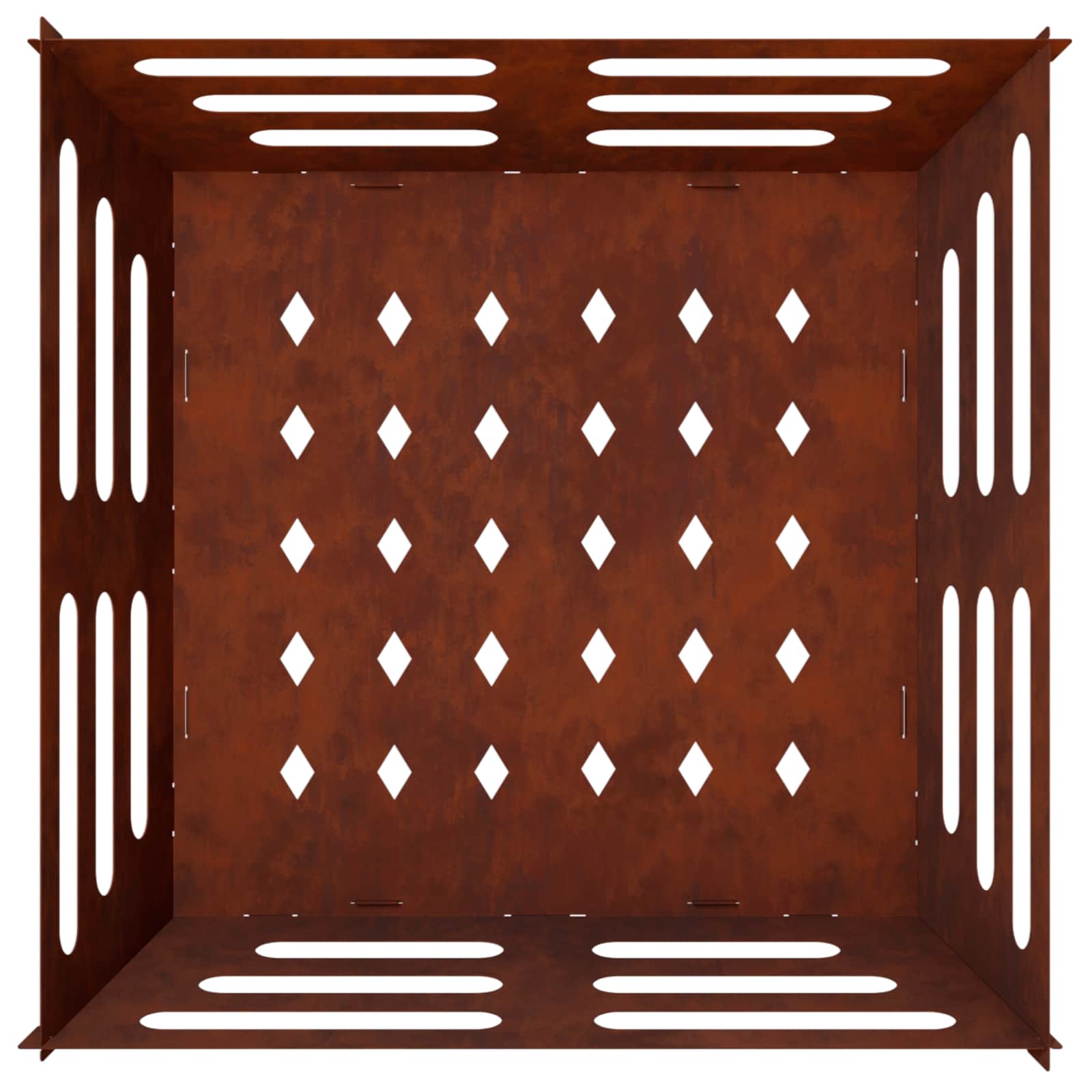 Focolare Ruggine 60 x 60 x 30 cm Acciaio Corten
