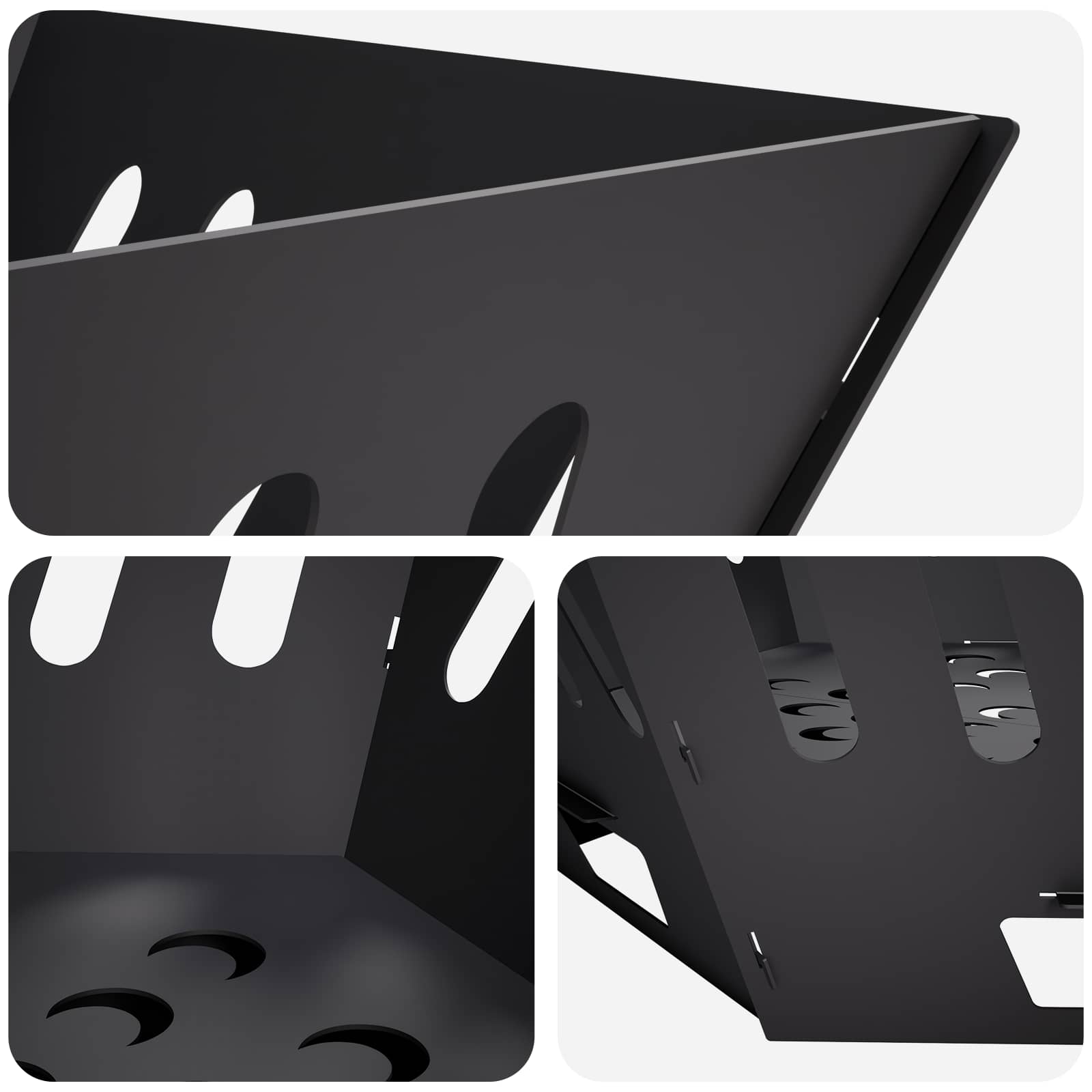 Focolare Nero 60 x 60 x 23 cm Acciaio