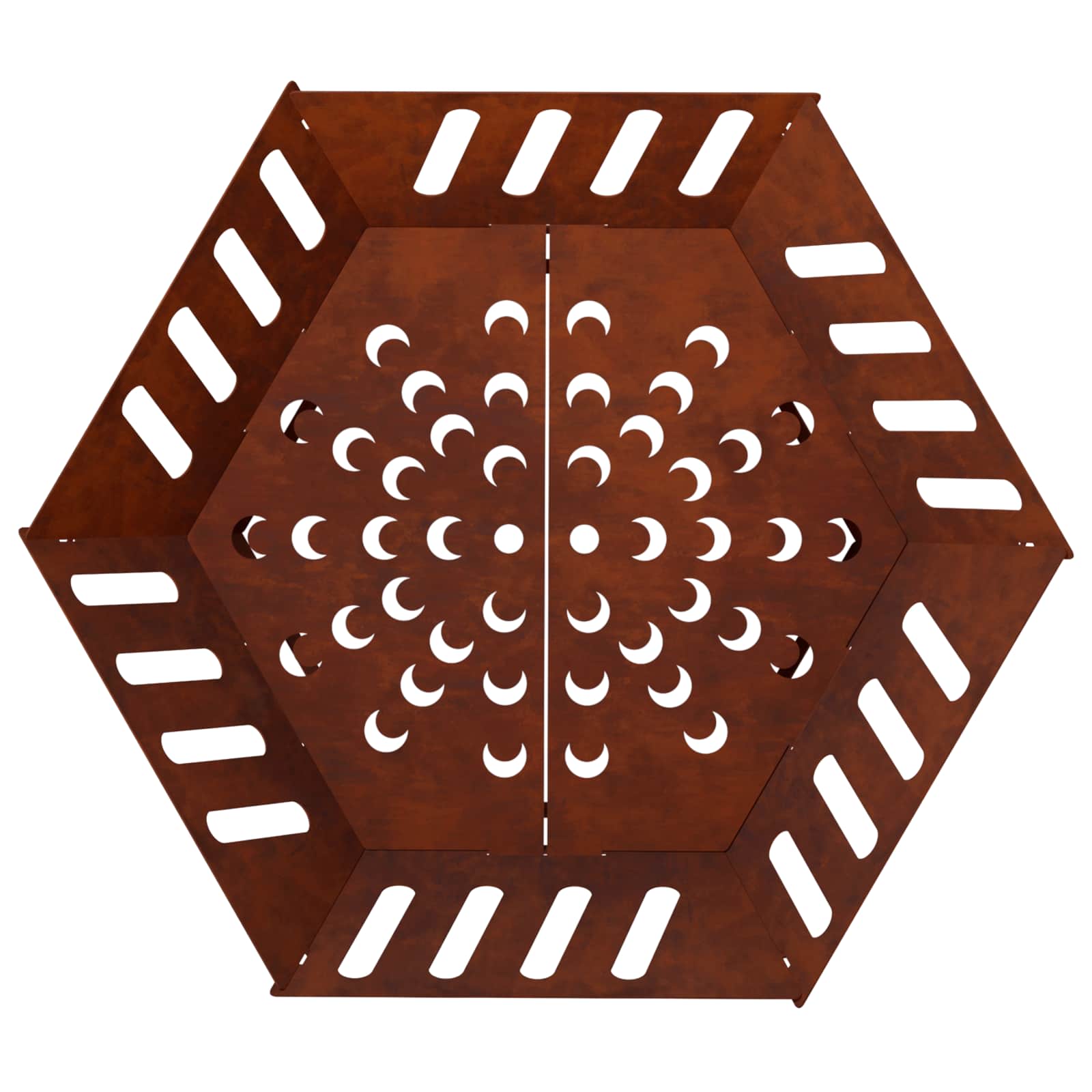 Focolare Ruggine 60 x 60 x 23 cm Acciaio Corten