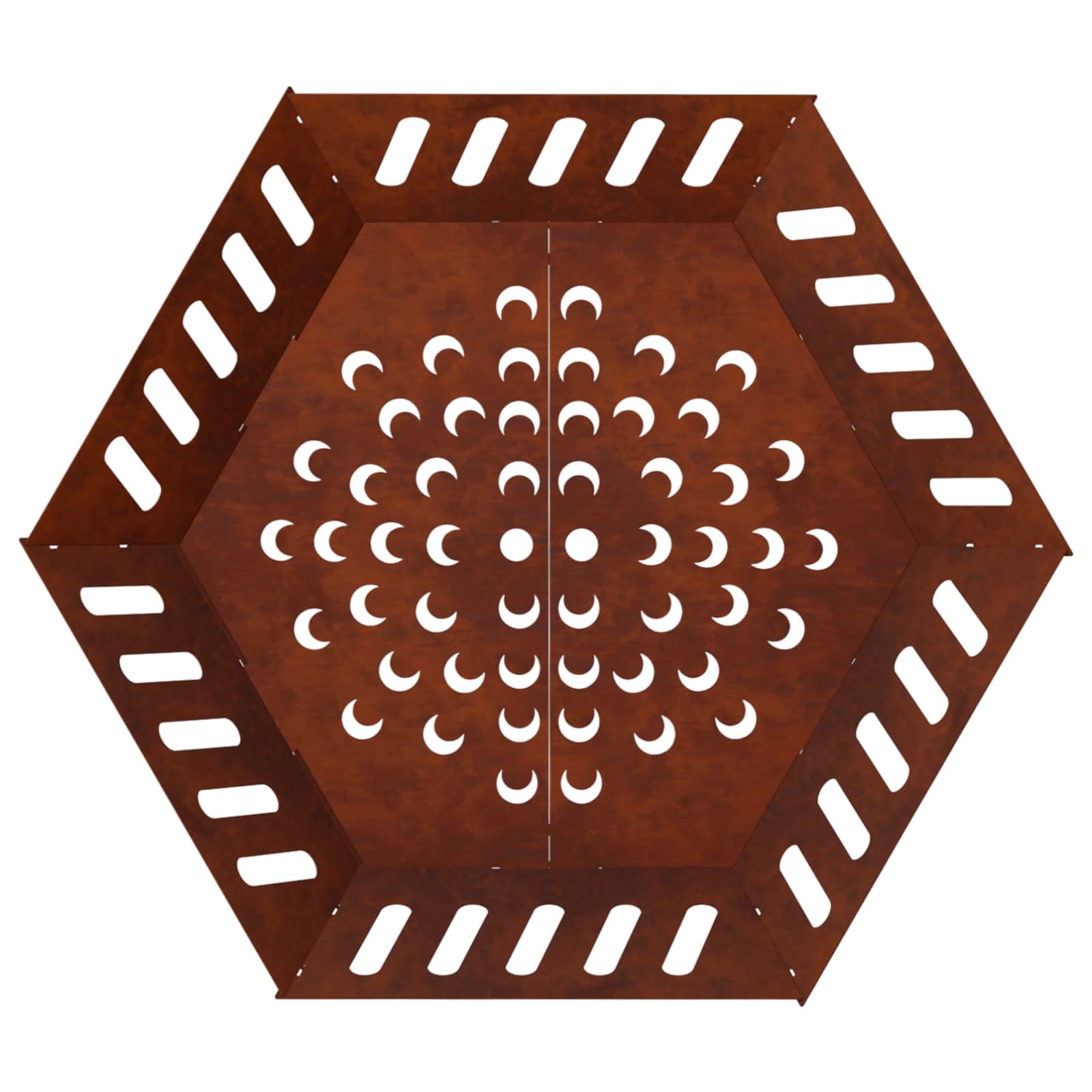 Focolare Ruggine 80 x 80 x 28 cm Acciaio Corten