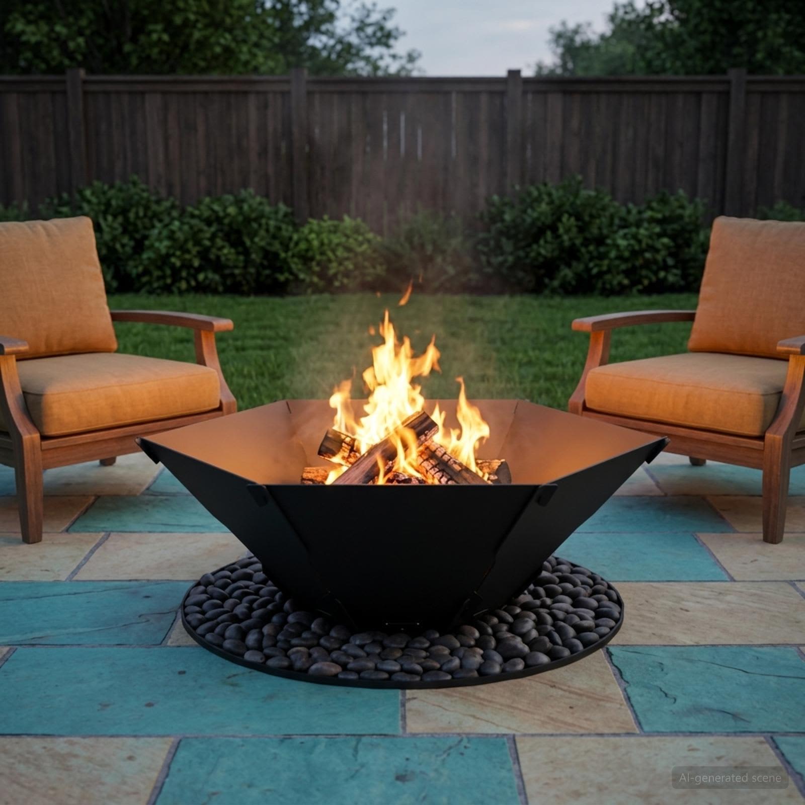 Focolare Nero 58,5 x 51,5 x 19,5 cm Acciaio