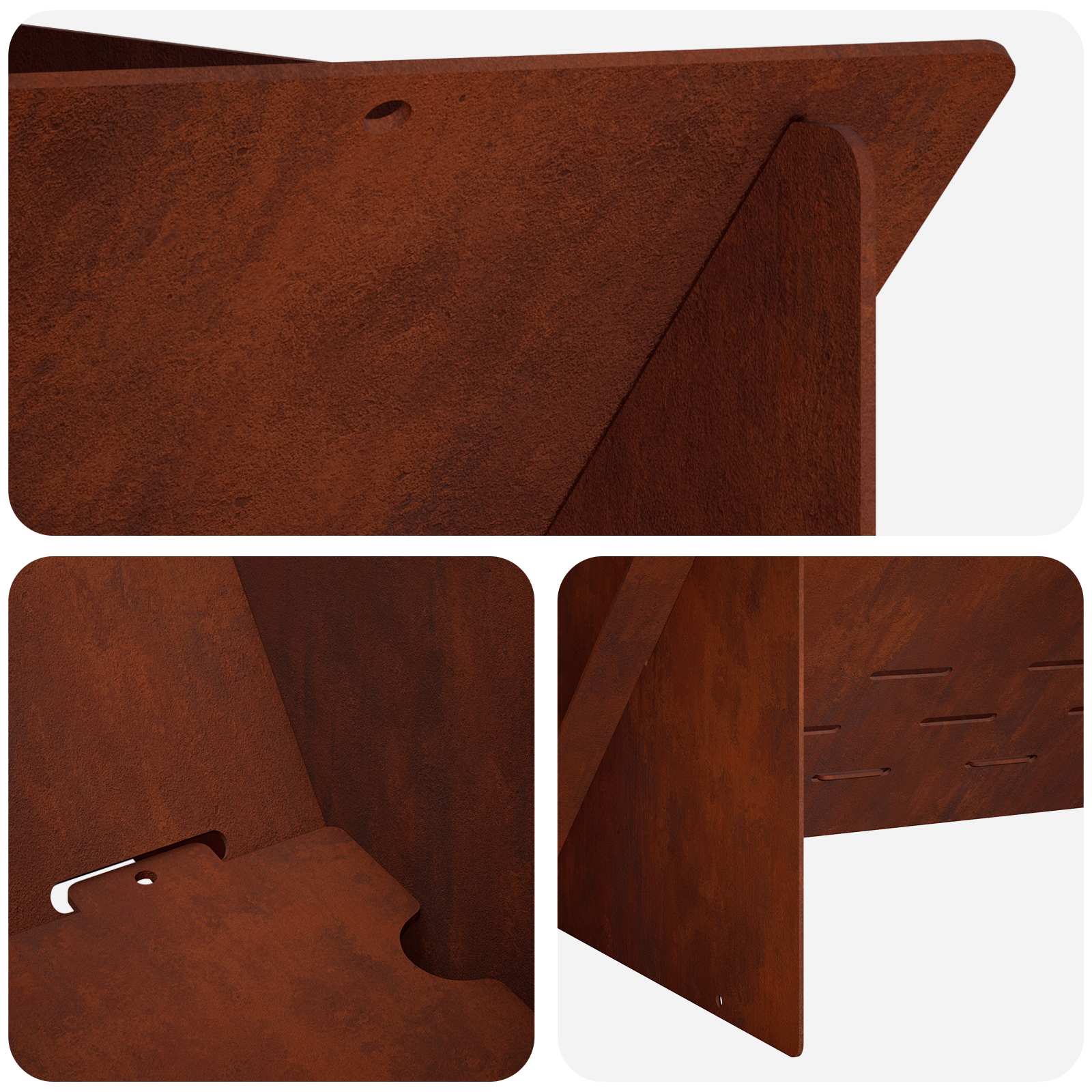 Focolare Ruggine 40 x 40 x 20 cm Acciaio Corten