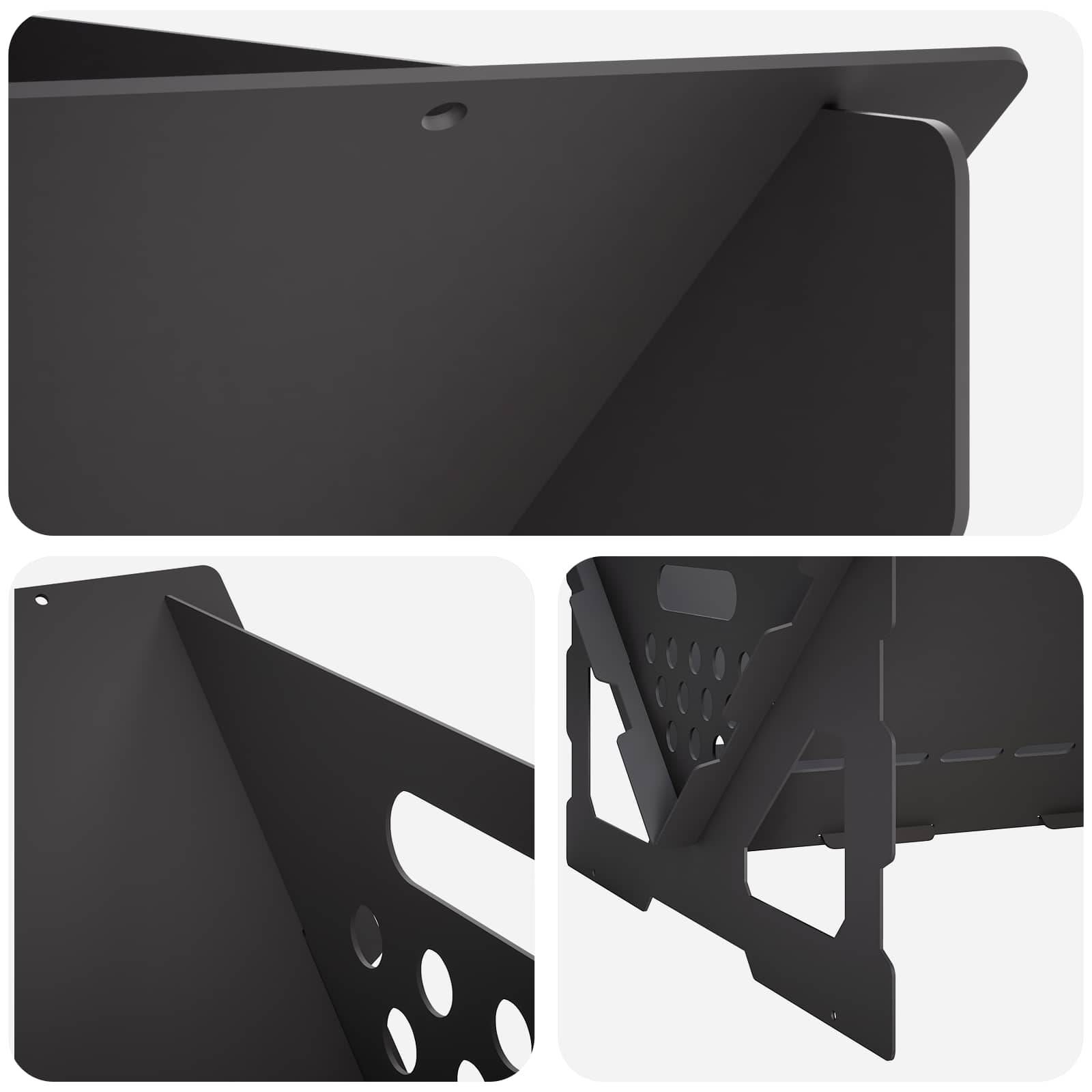 Focolare Nero 60 x 40 x 20 cm Acciaio