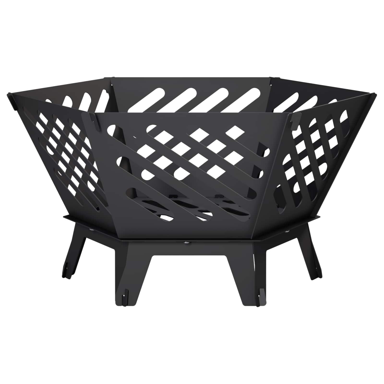 Focolare Nero 60 x 53 x 30 cm Acciaio