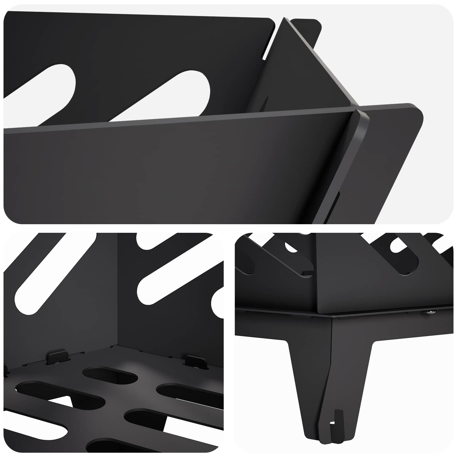 Focolare Nero 60 x 53 x 30 cm Acciaio