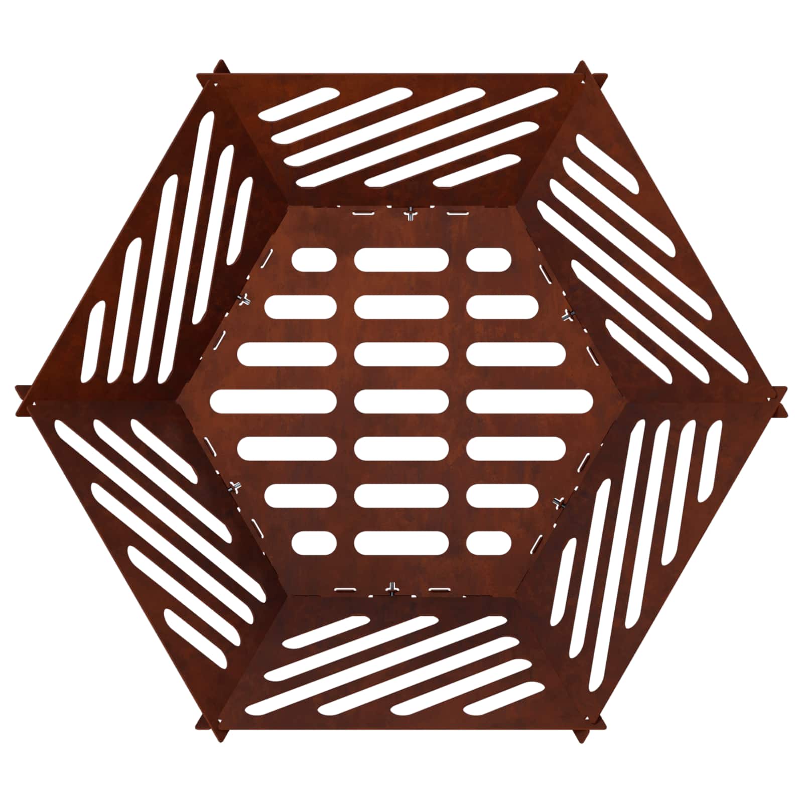 Focolare Ruggine 60 x 53 x 30 cm Acciaio Corten