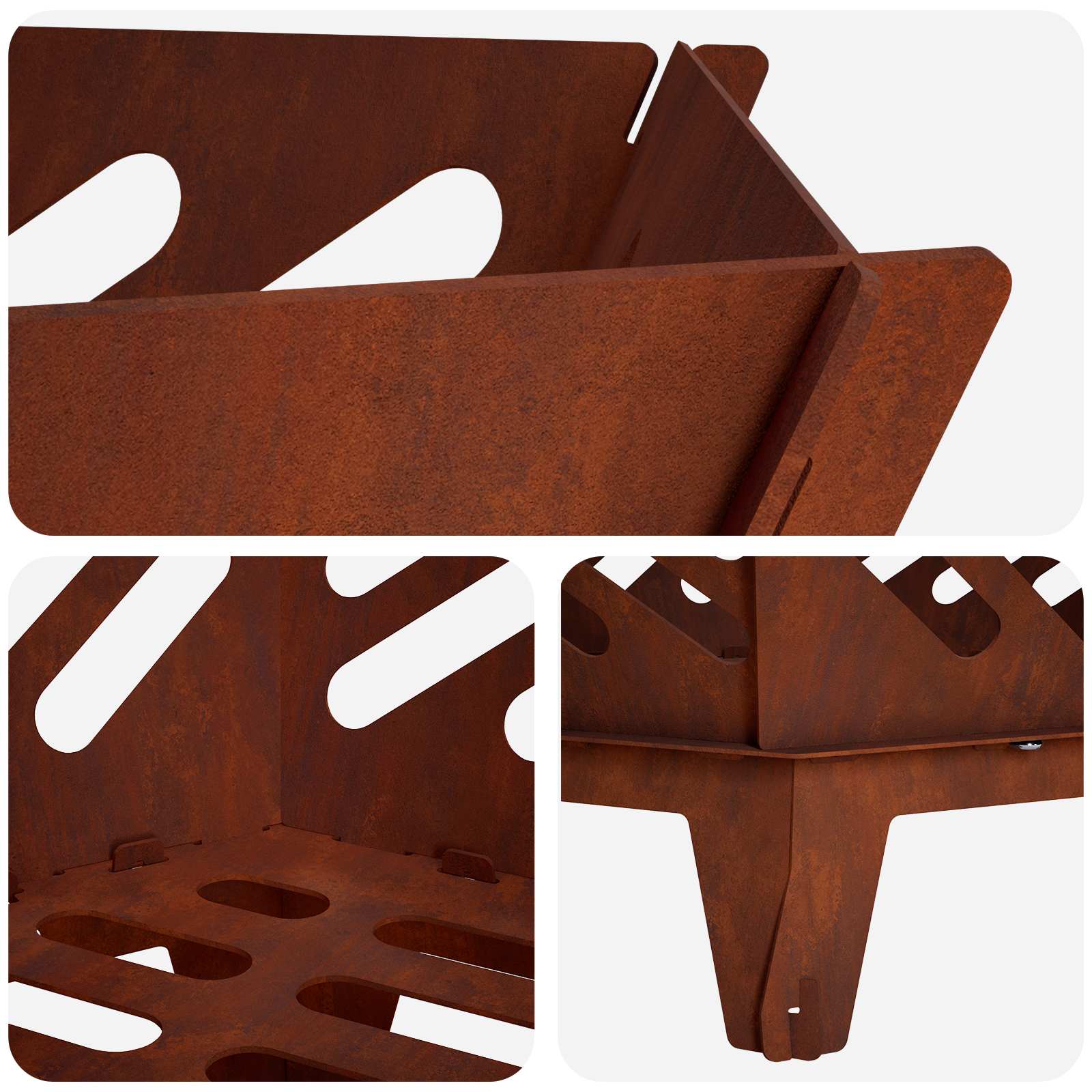 Focolare Ruggine 60 x 53 x 30 cm Acciaio Corten