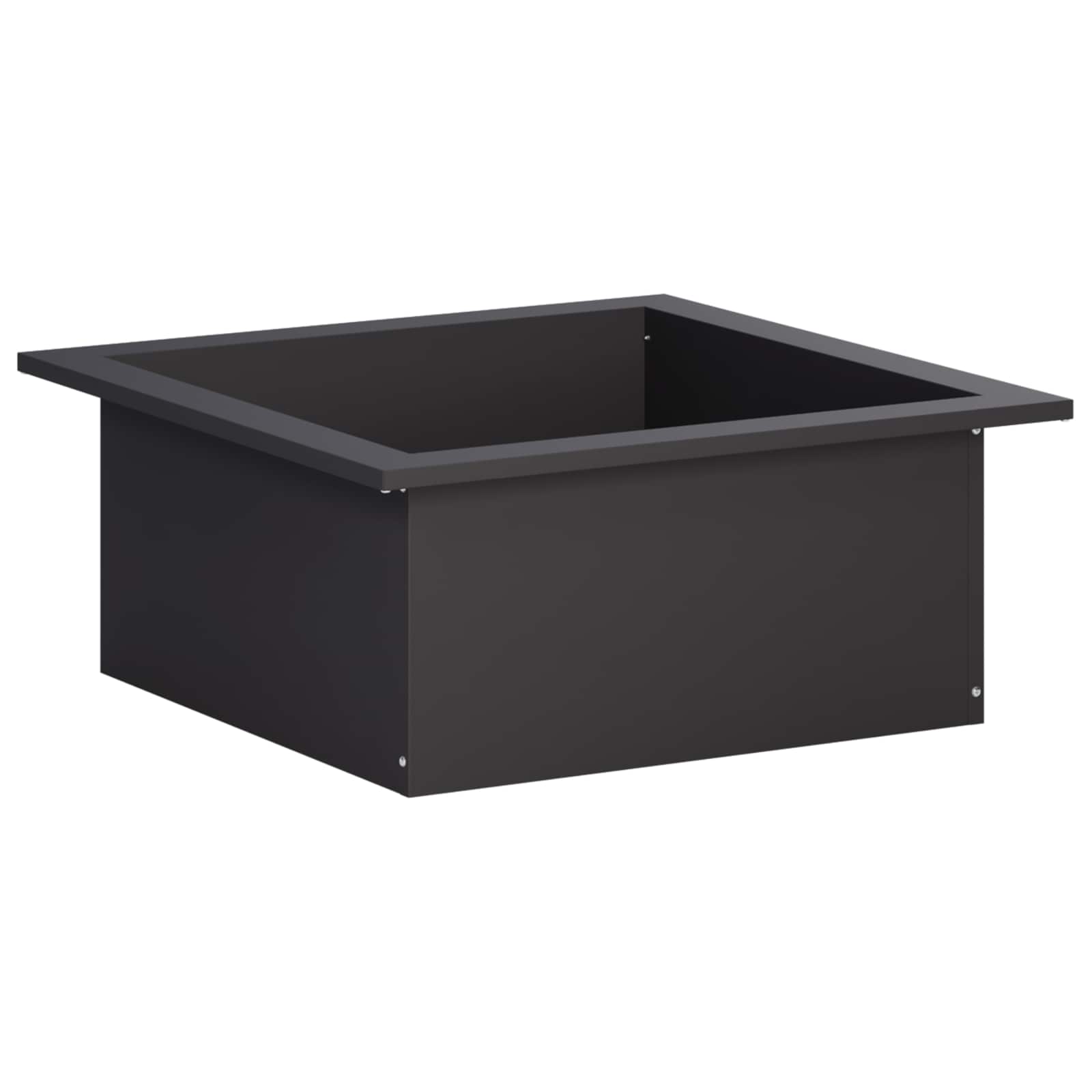 Anello per Focolare Nero 90 x 90 x 25 cm Acciaio
