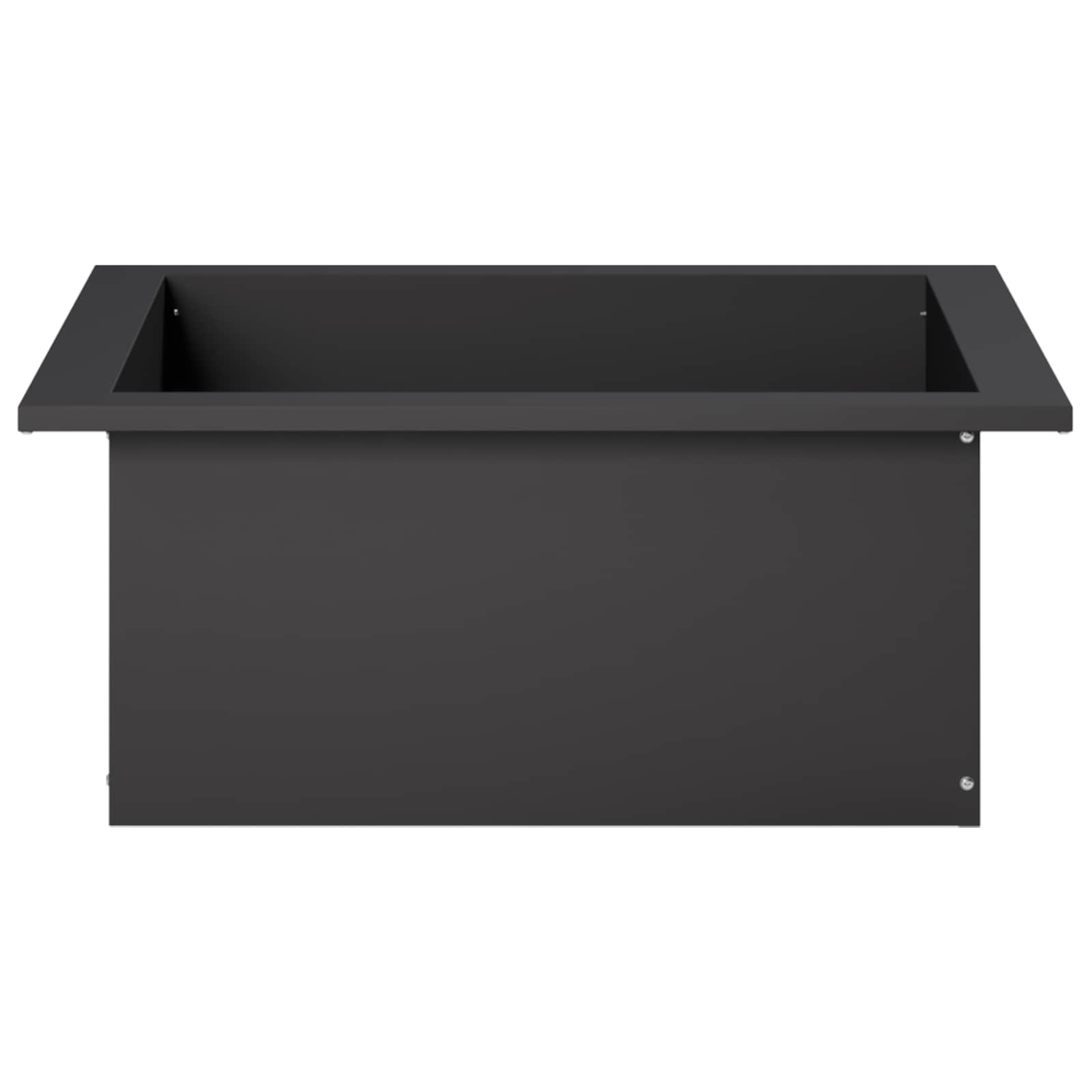 Anello per Focolare Nero 90 x 90 x 25 cm Acciaio