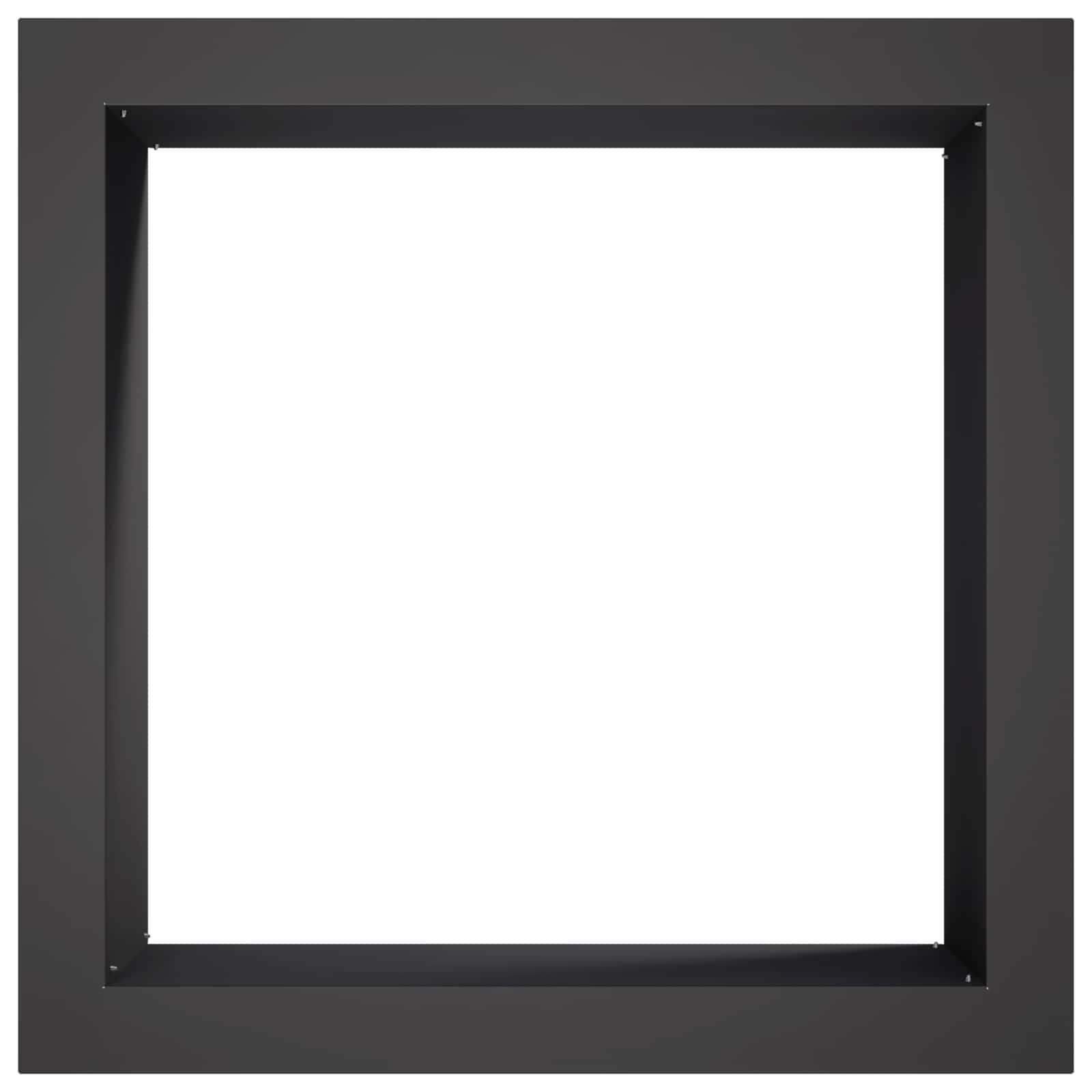 Anello per Focolare Nero 90 x 90 x 25 cm Acciaio