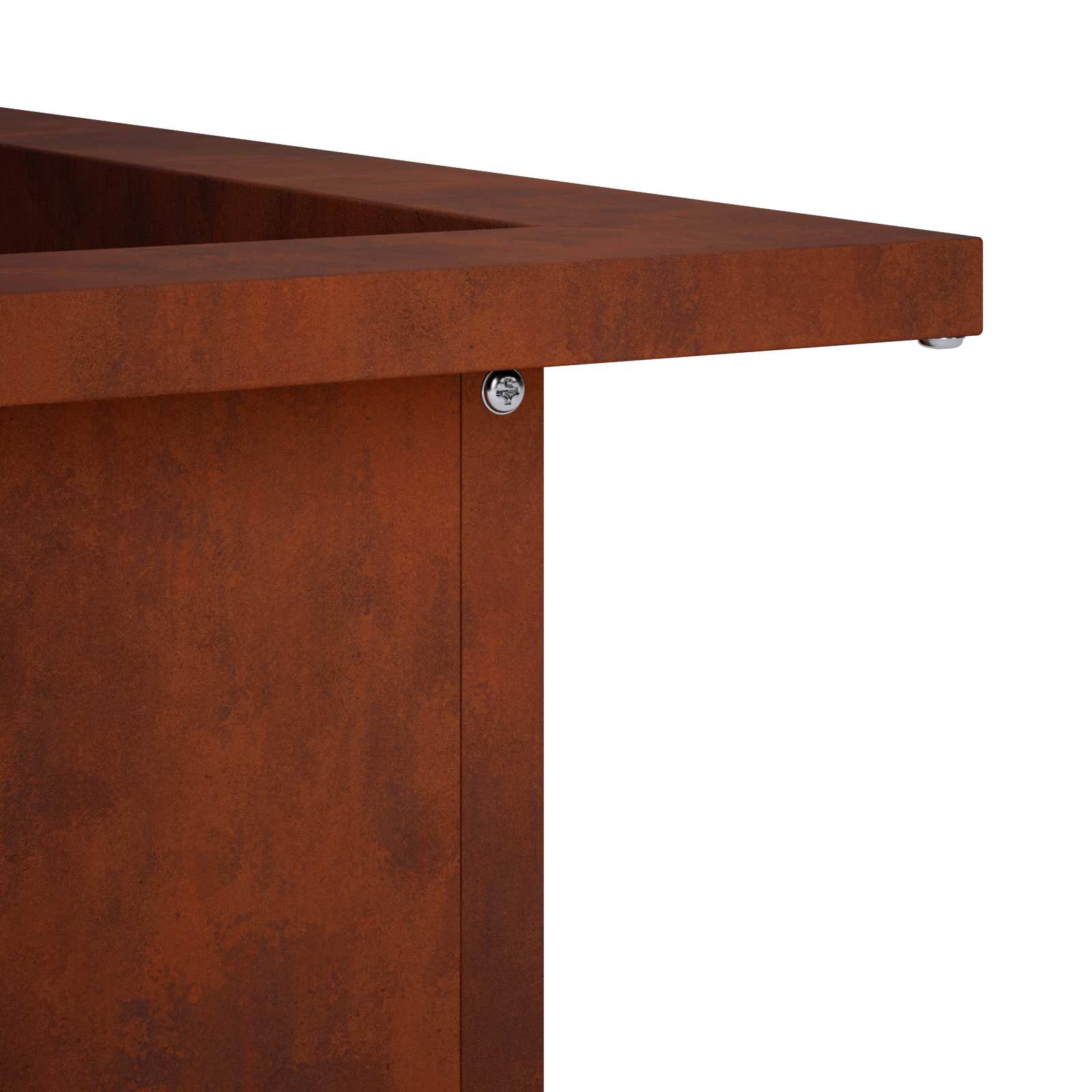 Anello per Focolare Ruggine 90 x 90 x 25 cm Acciaio Corten