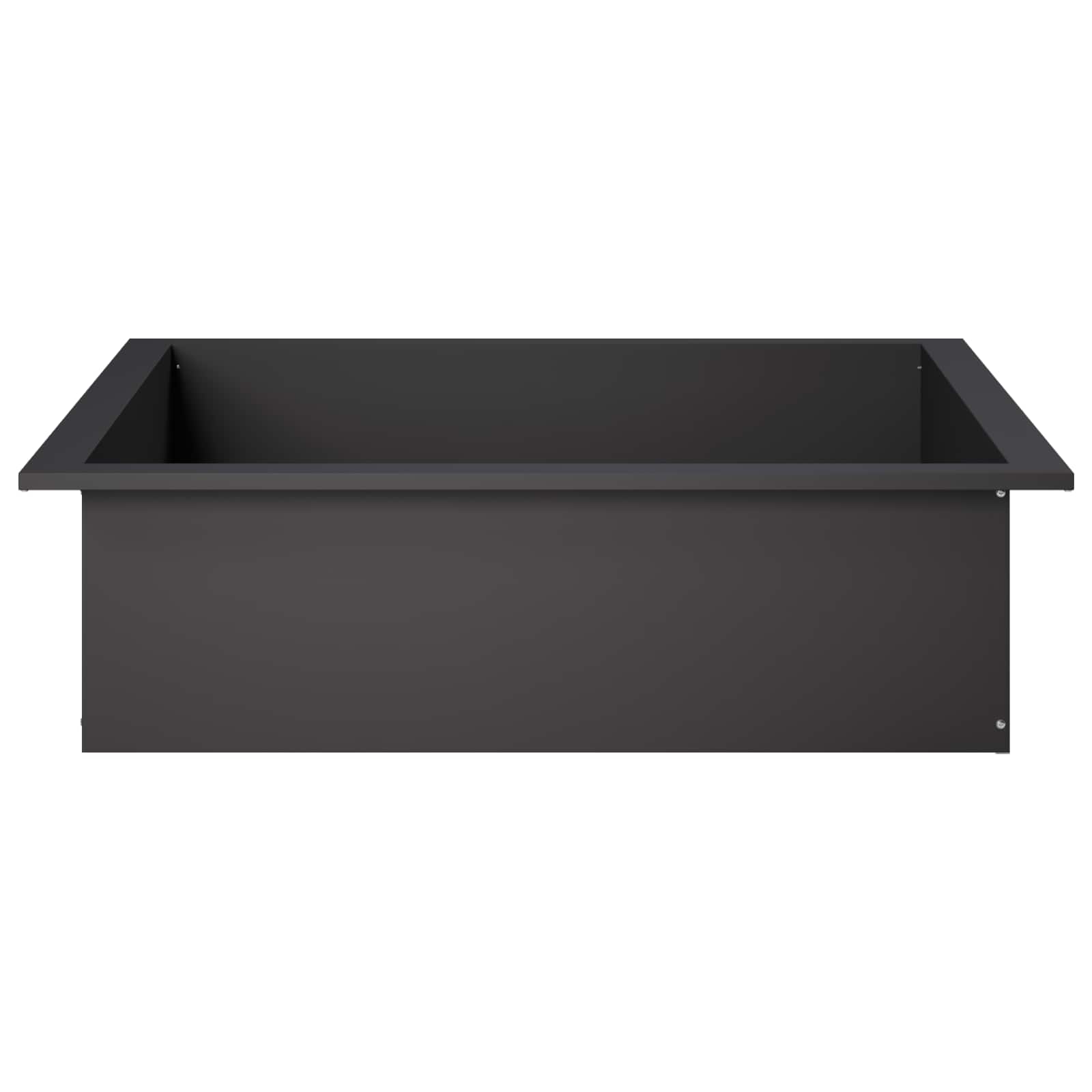Anello per Focolare Nero 90 x 90 x 25 cm Acciaio