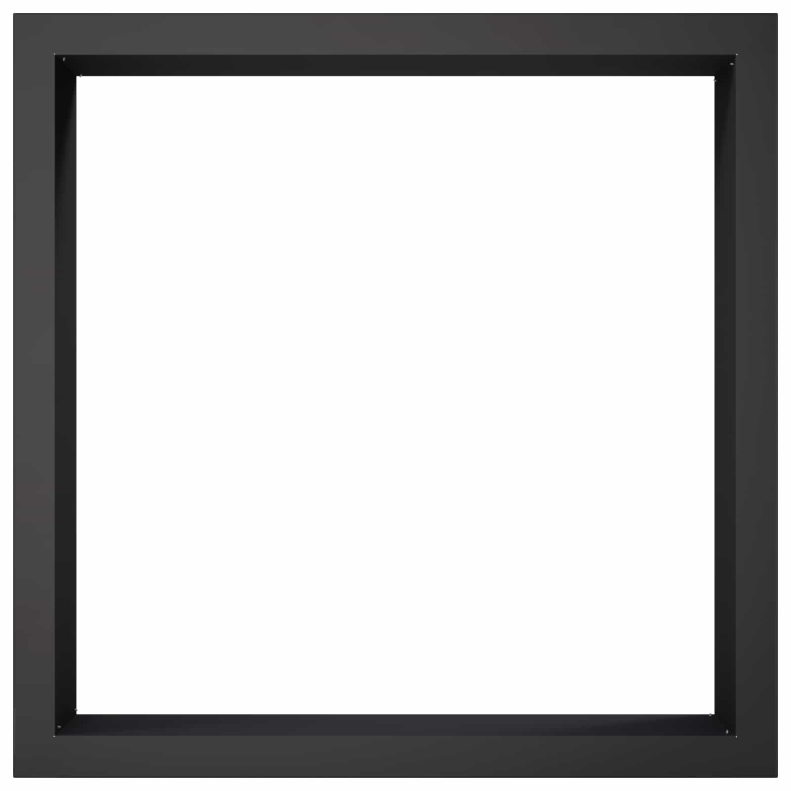 Anello per Focolare Nero 90 x 90 x 25 cm Acciaio