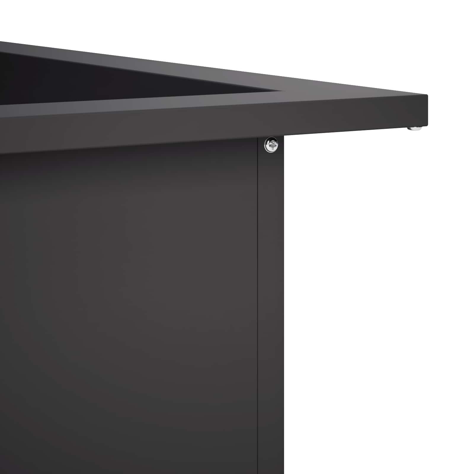 Anello per Focolare Nero 90 x 90 x 25 cm Acciaio