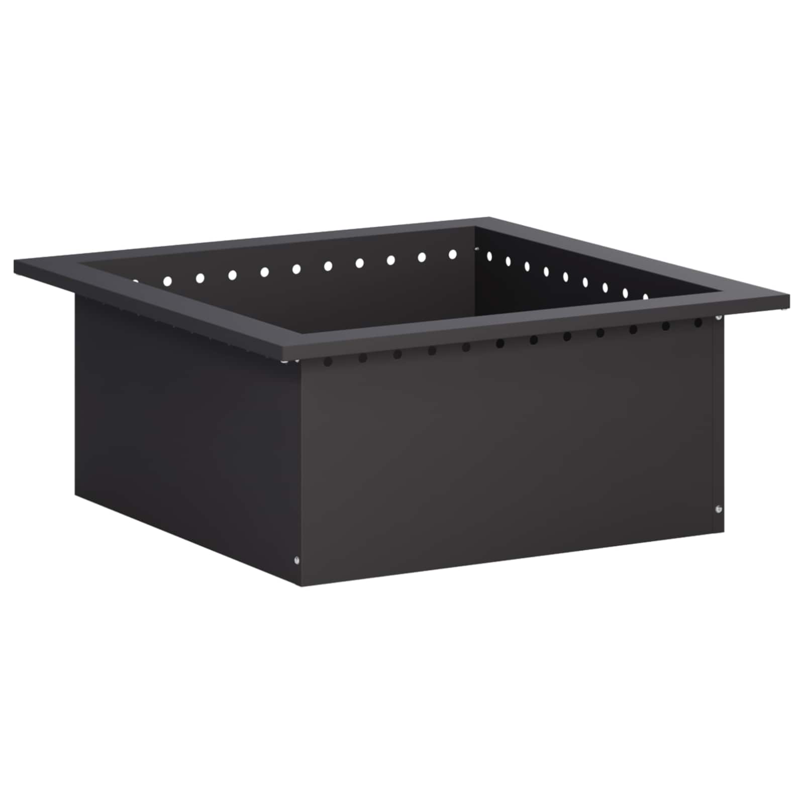 Anello per Focolare Nero 60 x 60 x 25 cm Acciaio