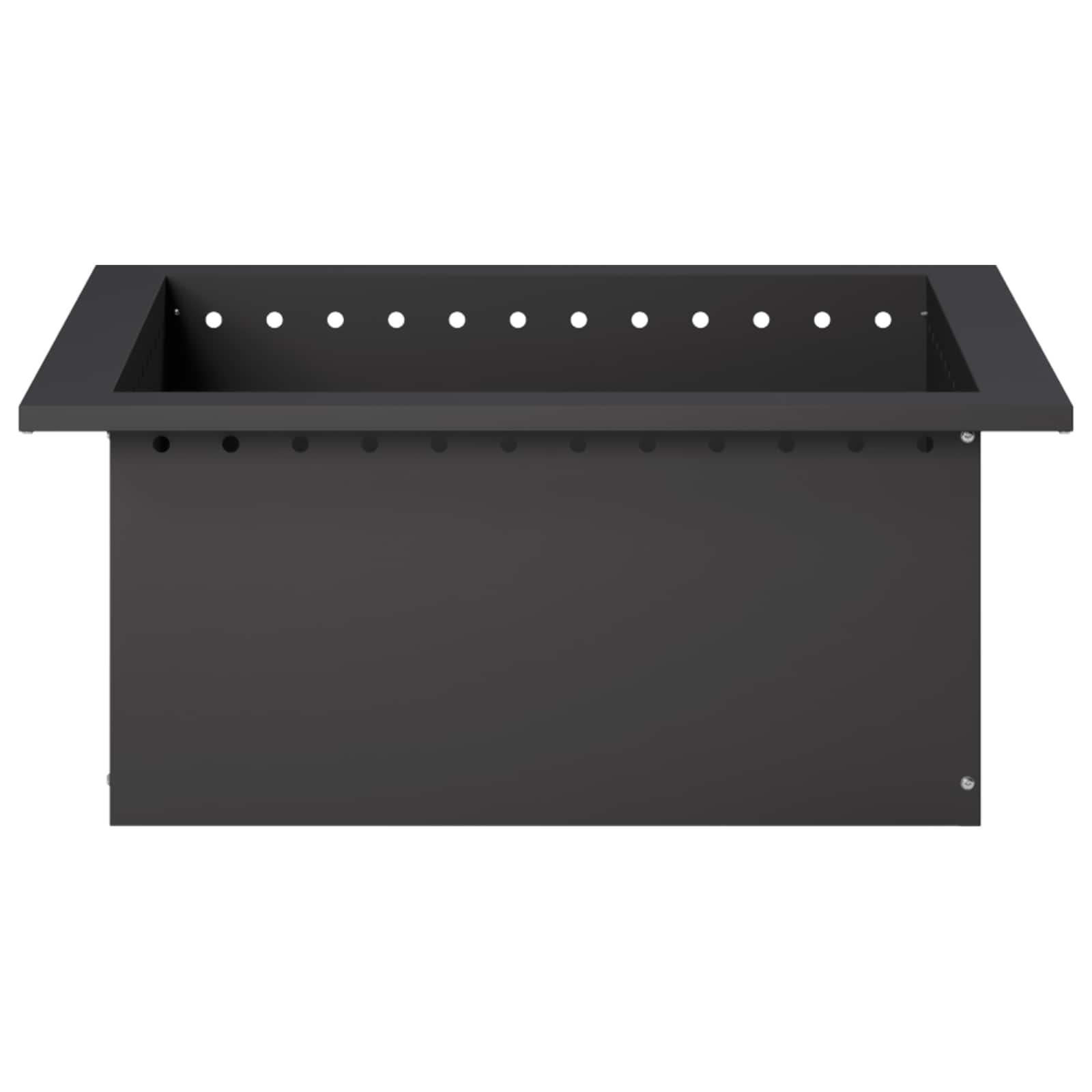 Anello per Focolare Nero 60 x 60 x 25 cm Acciaio