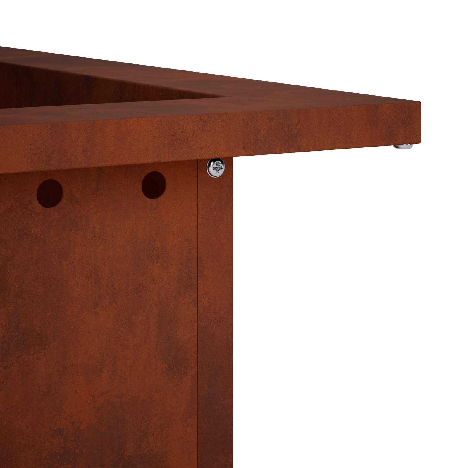 Anello per Focolare Ruggine 60 x 60 x 25 cm Acciaio Corten