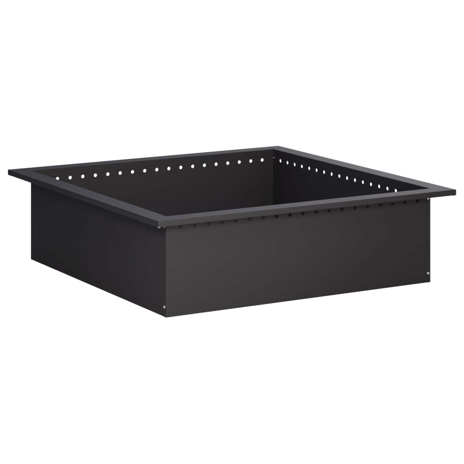 Anello per Focolare Nero 90 x 90 x 25 cm Acciaio