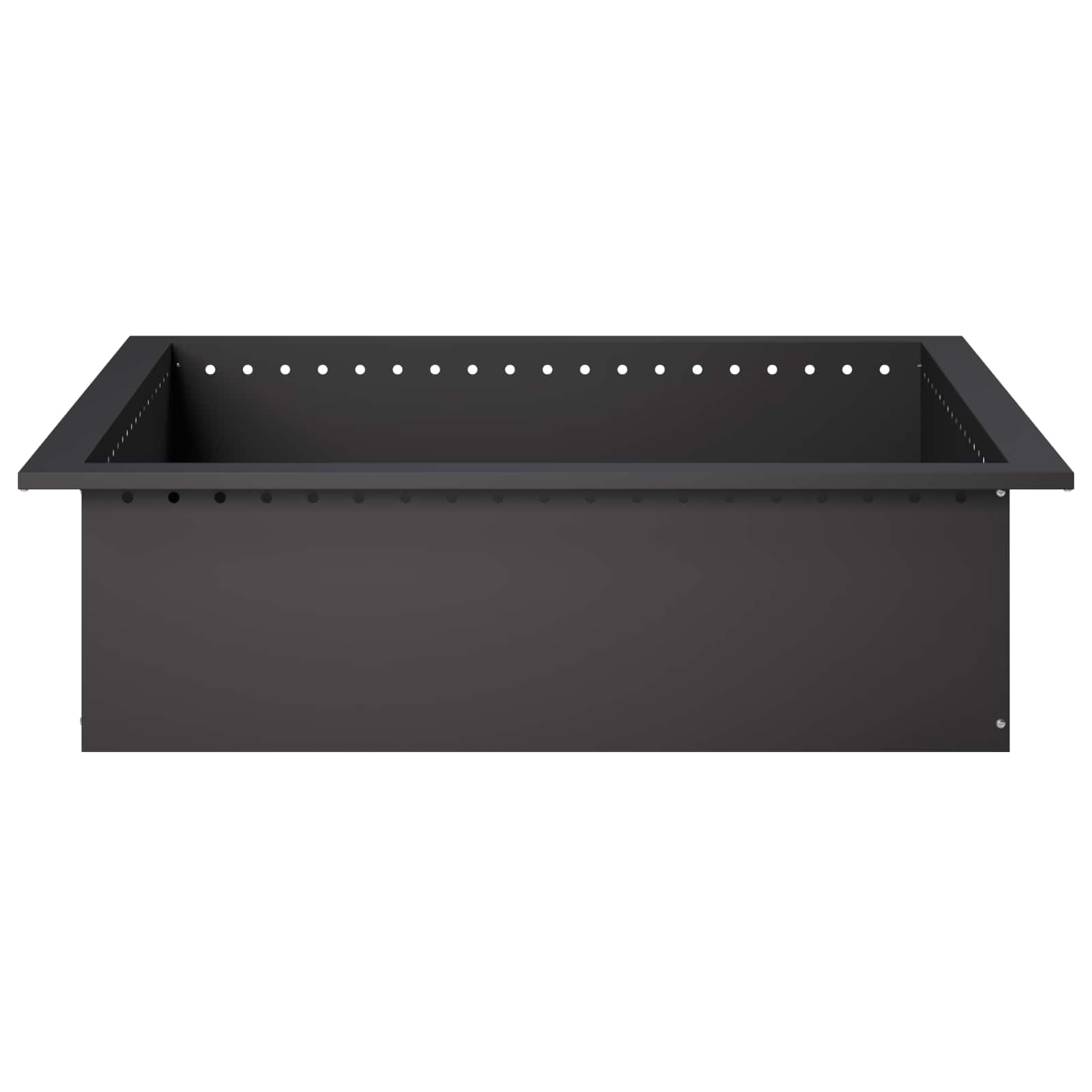 Anello per Focolare Nero 90 x 90 x 25 cm Acciaio