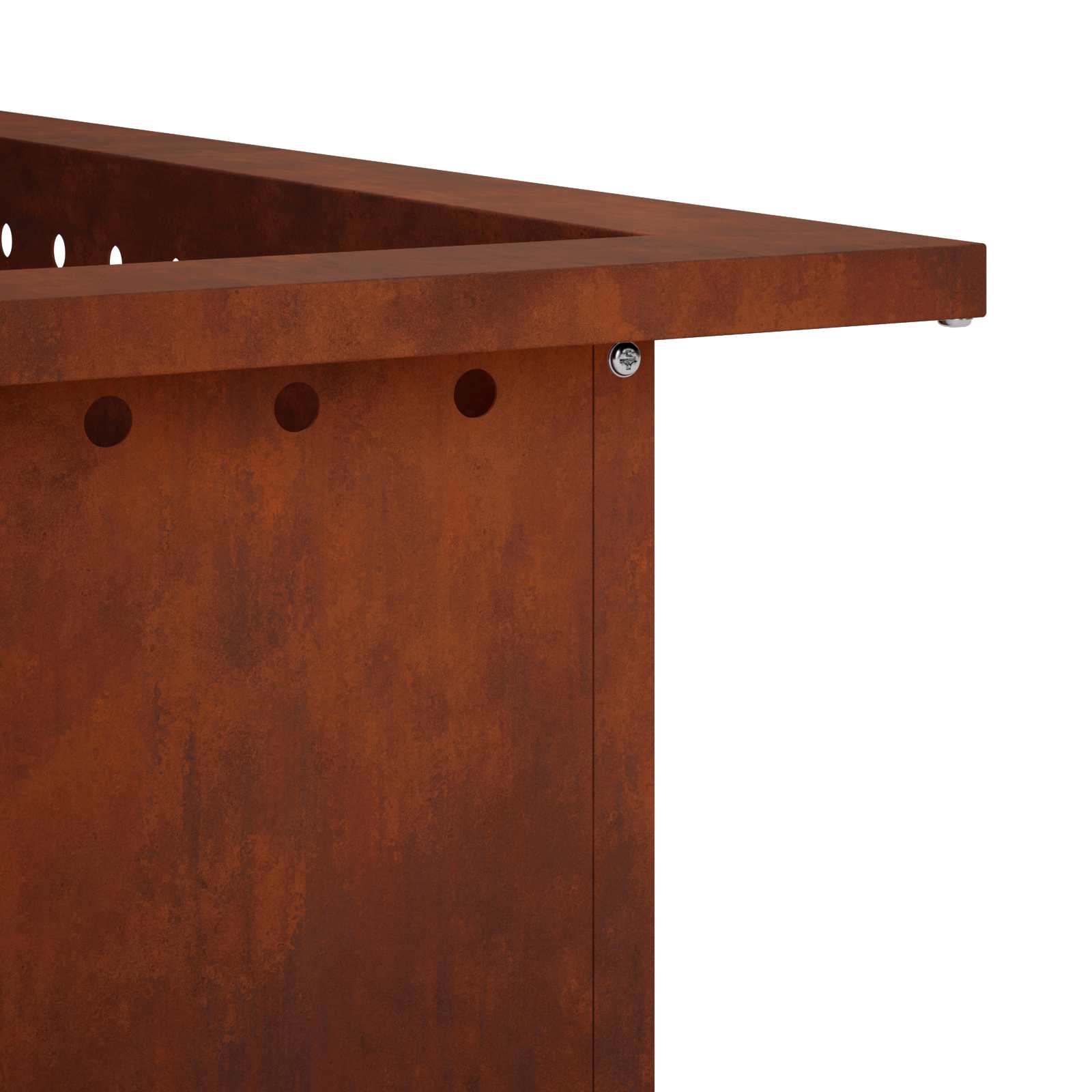 Anello per Focolare Ruggine 100 x 100 x 25 cm Acciaio Corten