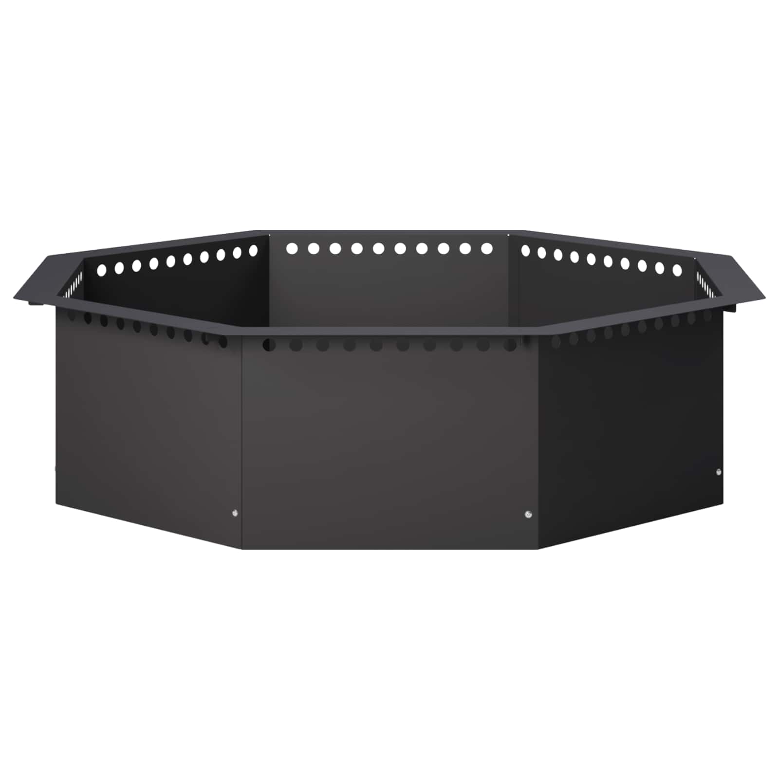Anello per Focolare Nero 80 x 80 x 25 cm Acciaio