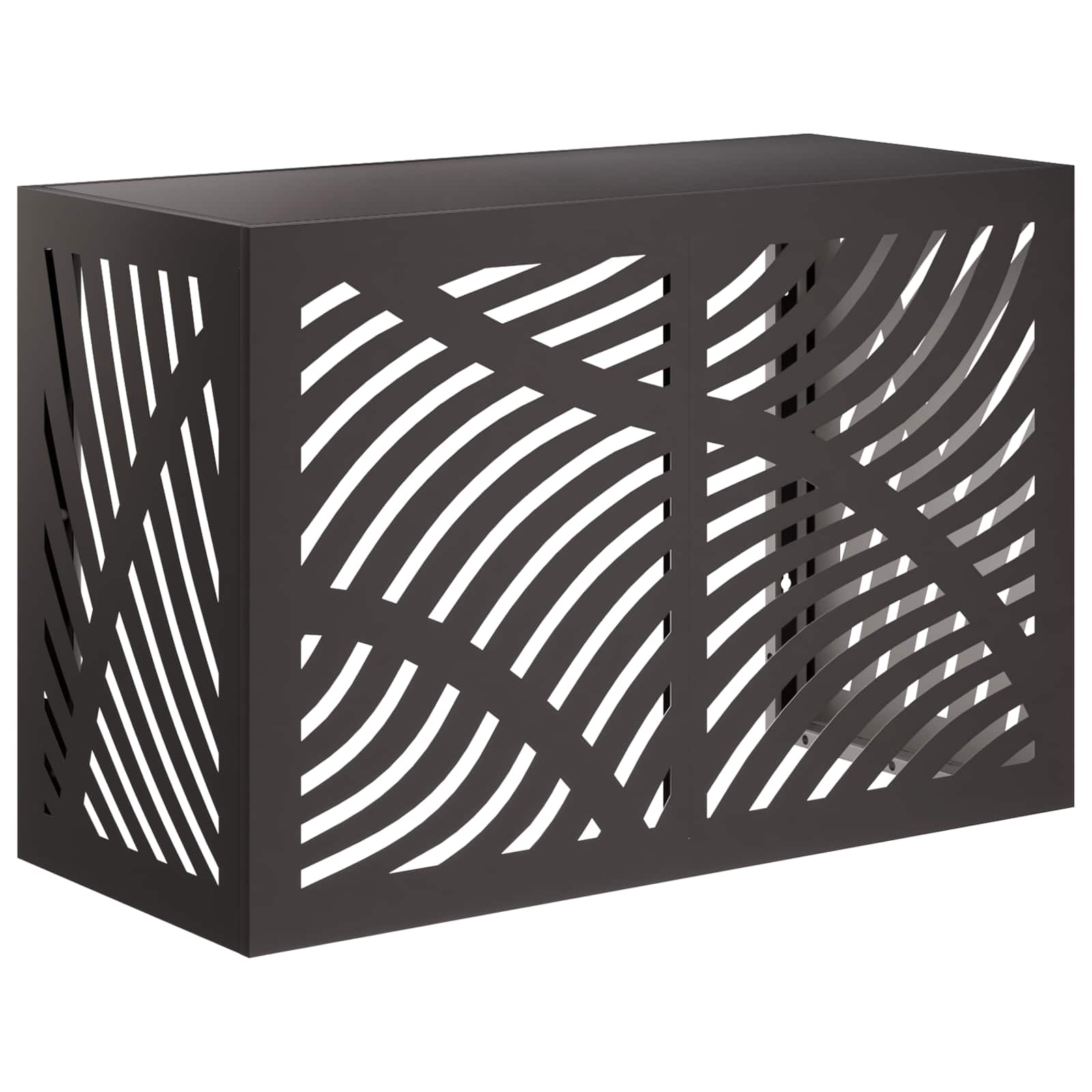 Copertura per condizionatore d'aria Nero 90 x 40 x 60 cm