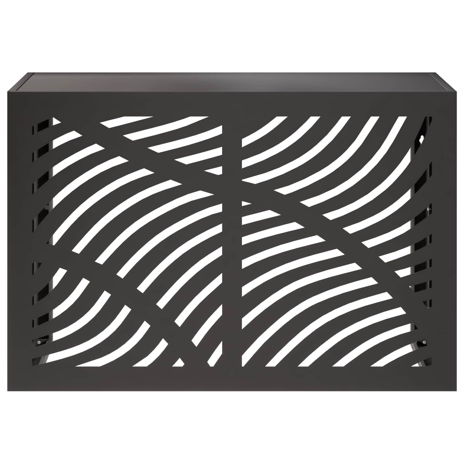 Copertura per condizionatore d'aria Nero 90 x 40 x 60 cm