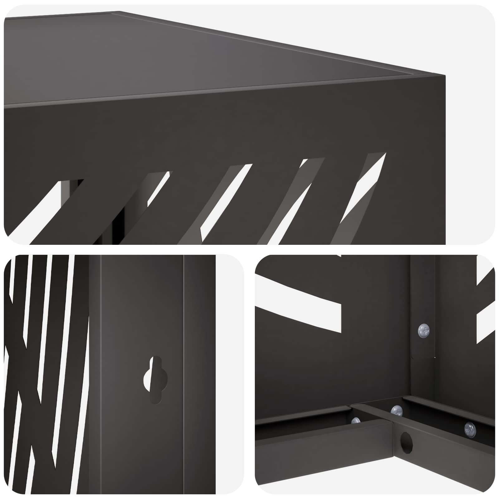 Copertura per condizionatore d'aria Nero 90 x 40 x 60 cm