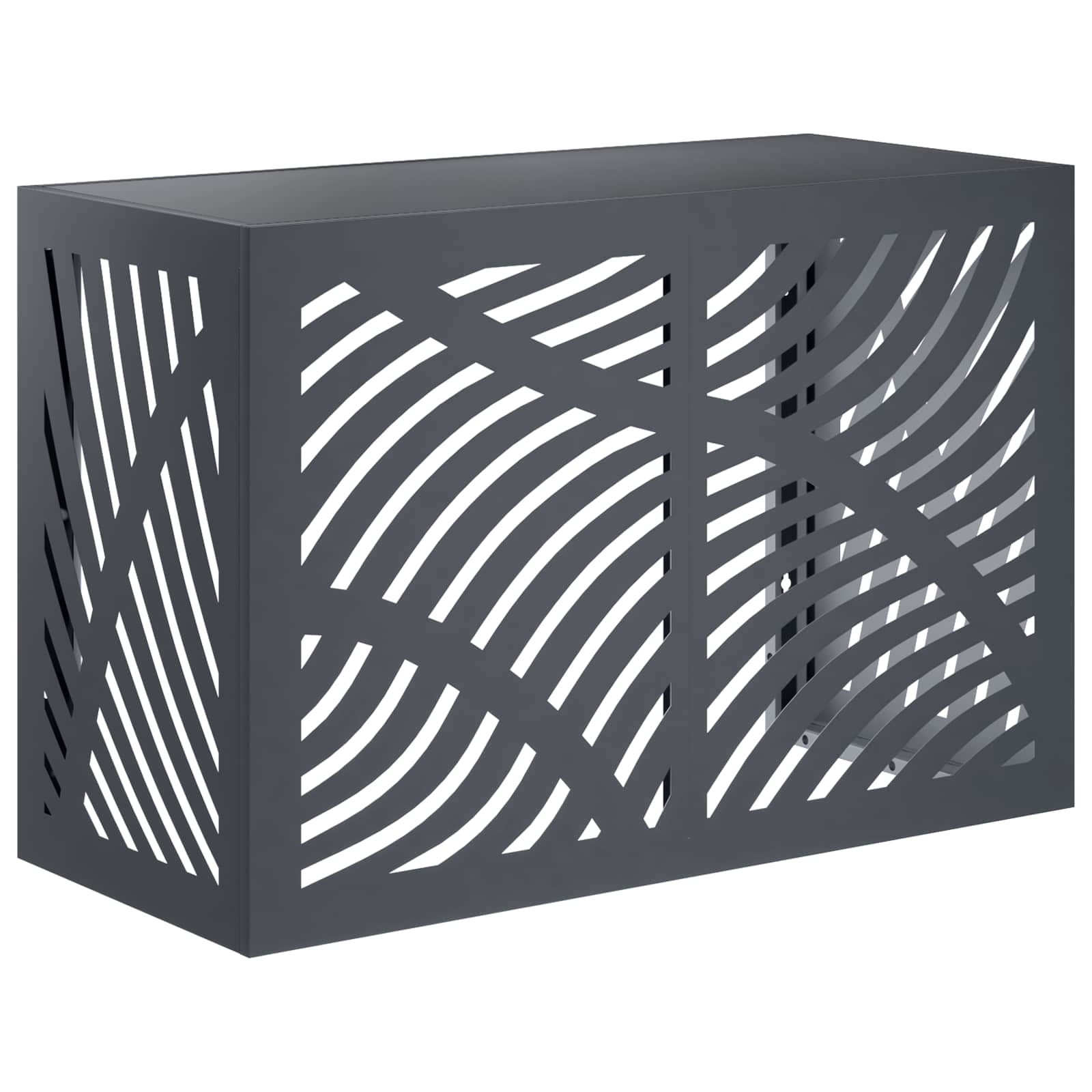 Copertura per condizionatore d'aria Antracite 90 x 40 x 60 cm