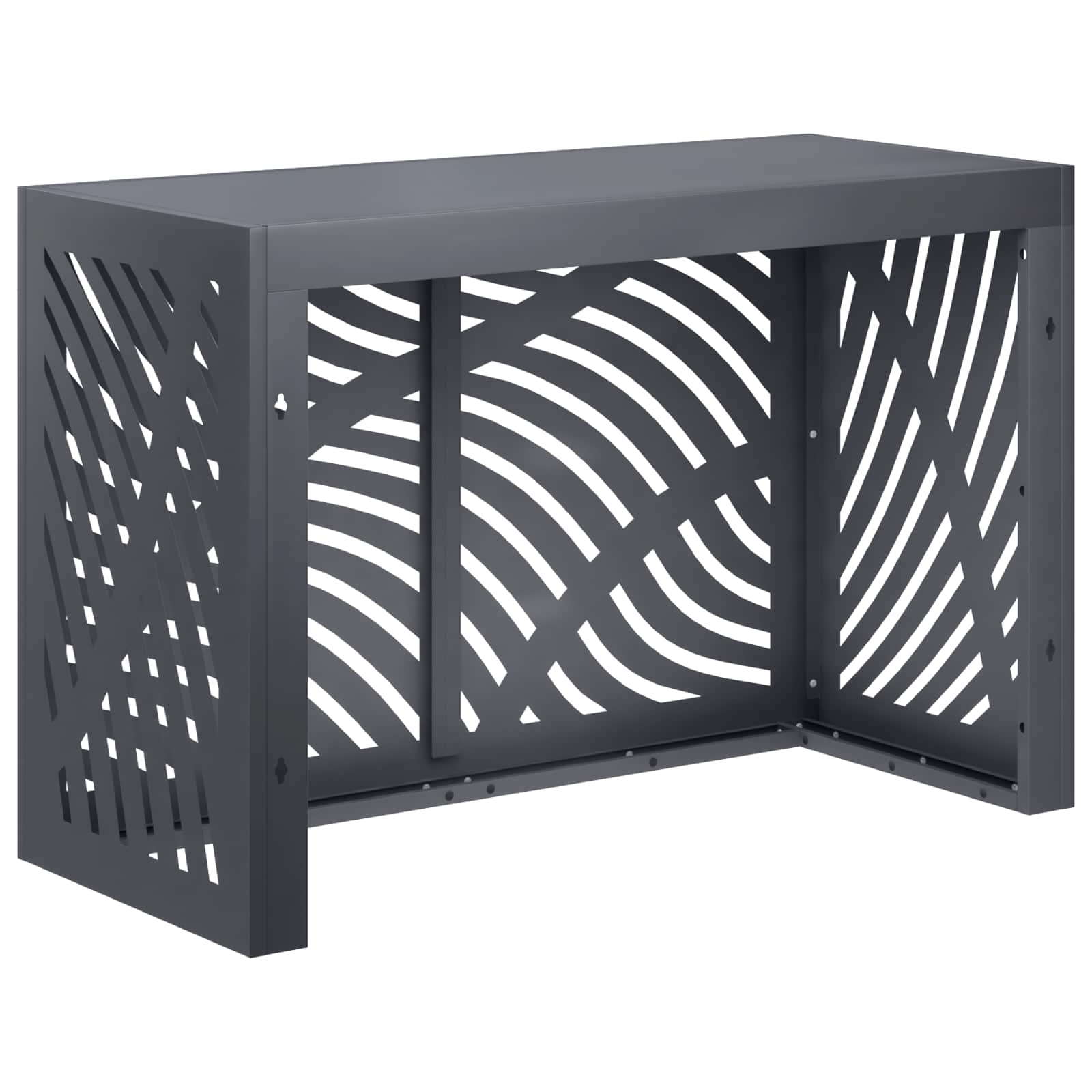 Copertura per condizionatore d'aria Antracite 90 x 40 x 60 cm