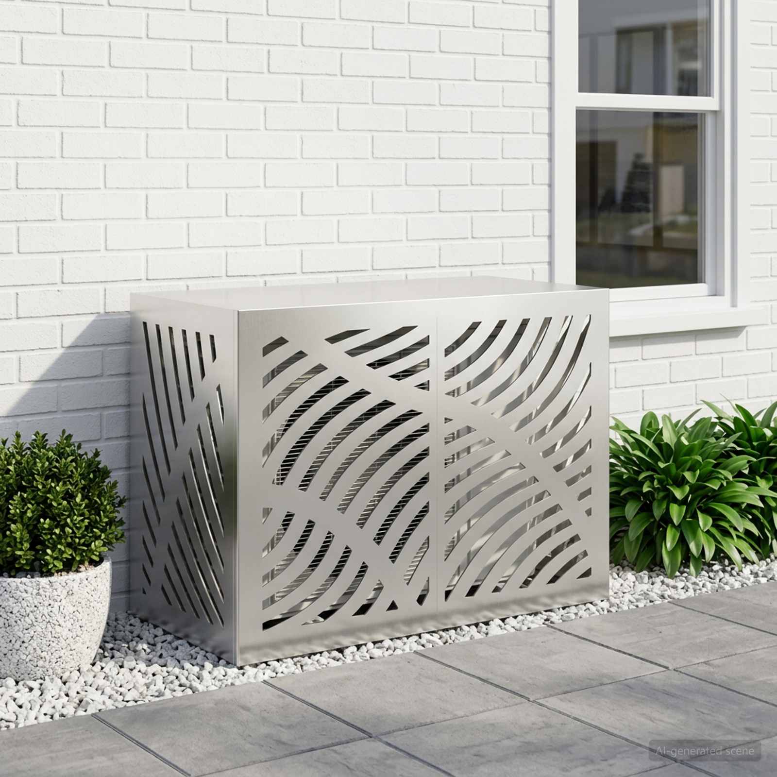 Copertura per condizionatore d'aria Argento 90 x 40 x 60 cm