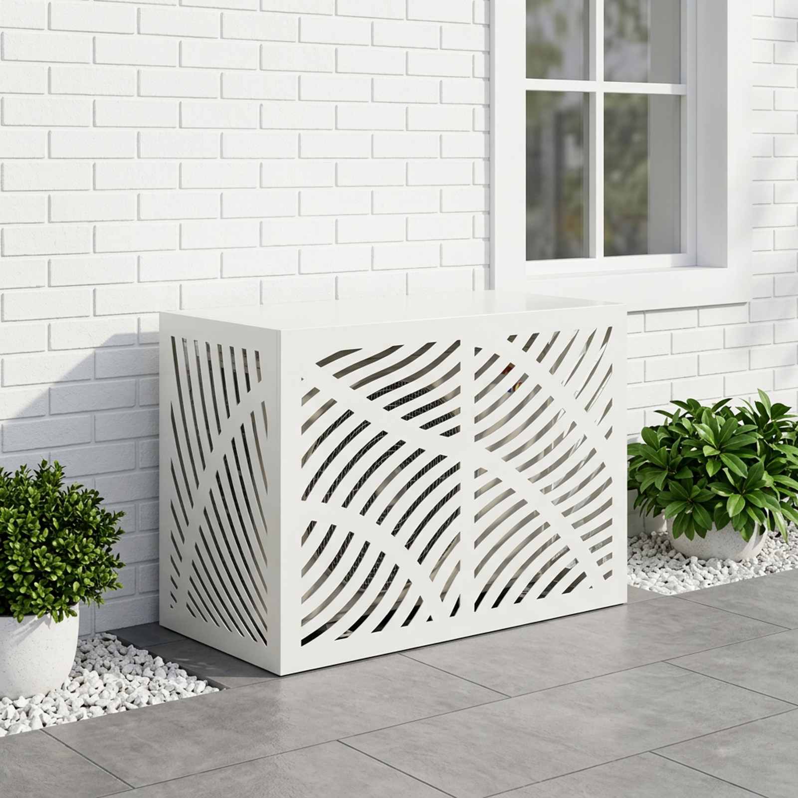 Copertura per condizionatore d'aria Bianco 100 x 50 x 70 cm