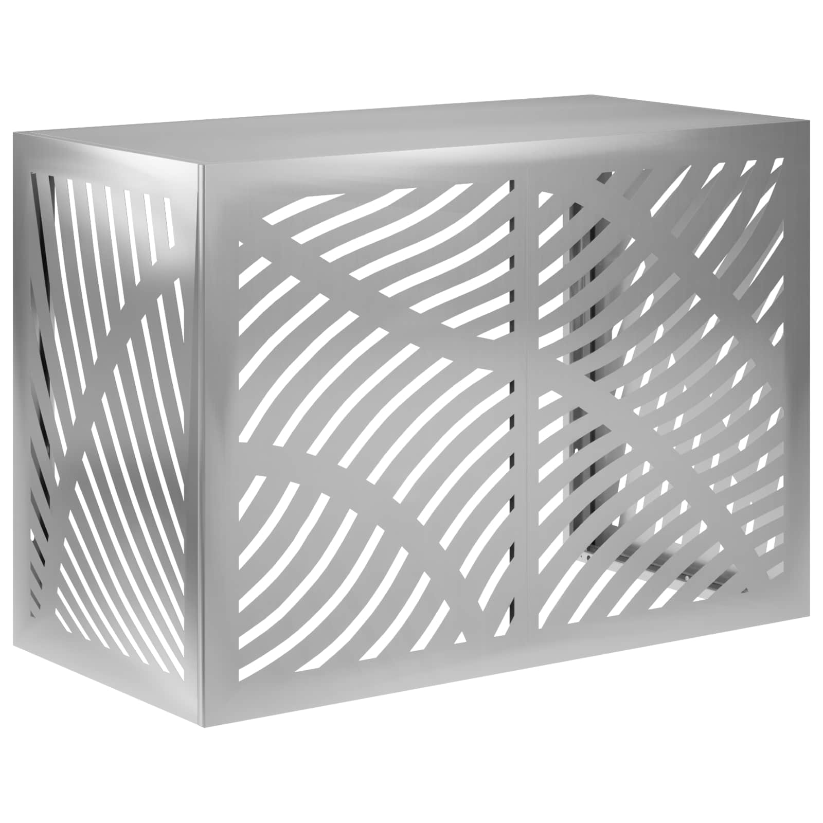 Copertura per condizionatore d'aria Argento 100 x 50 x 70 cm