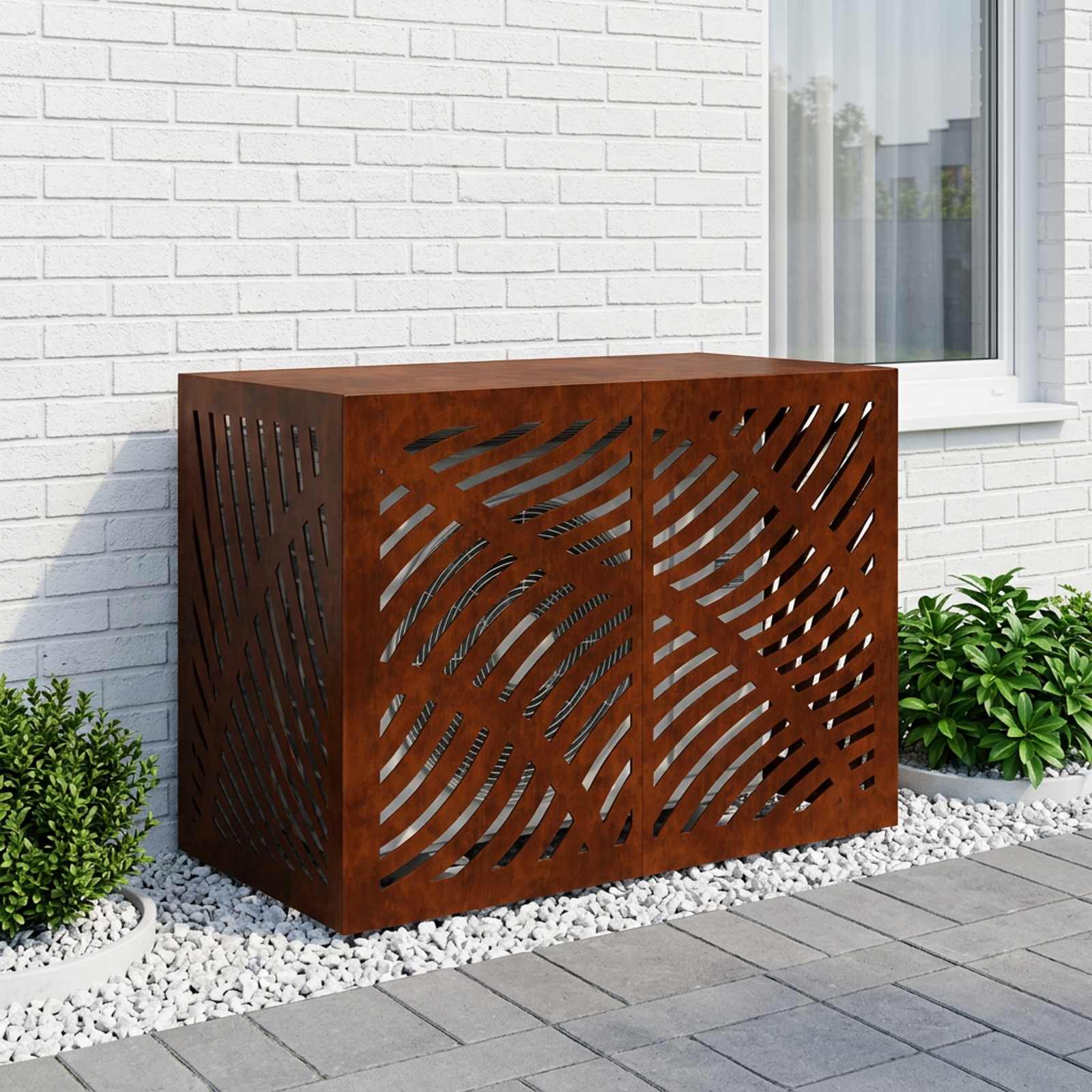 Copertura per condizionatore d'aria Ruggine 100 x 50 x 70 cm