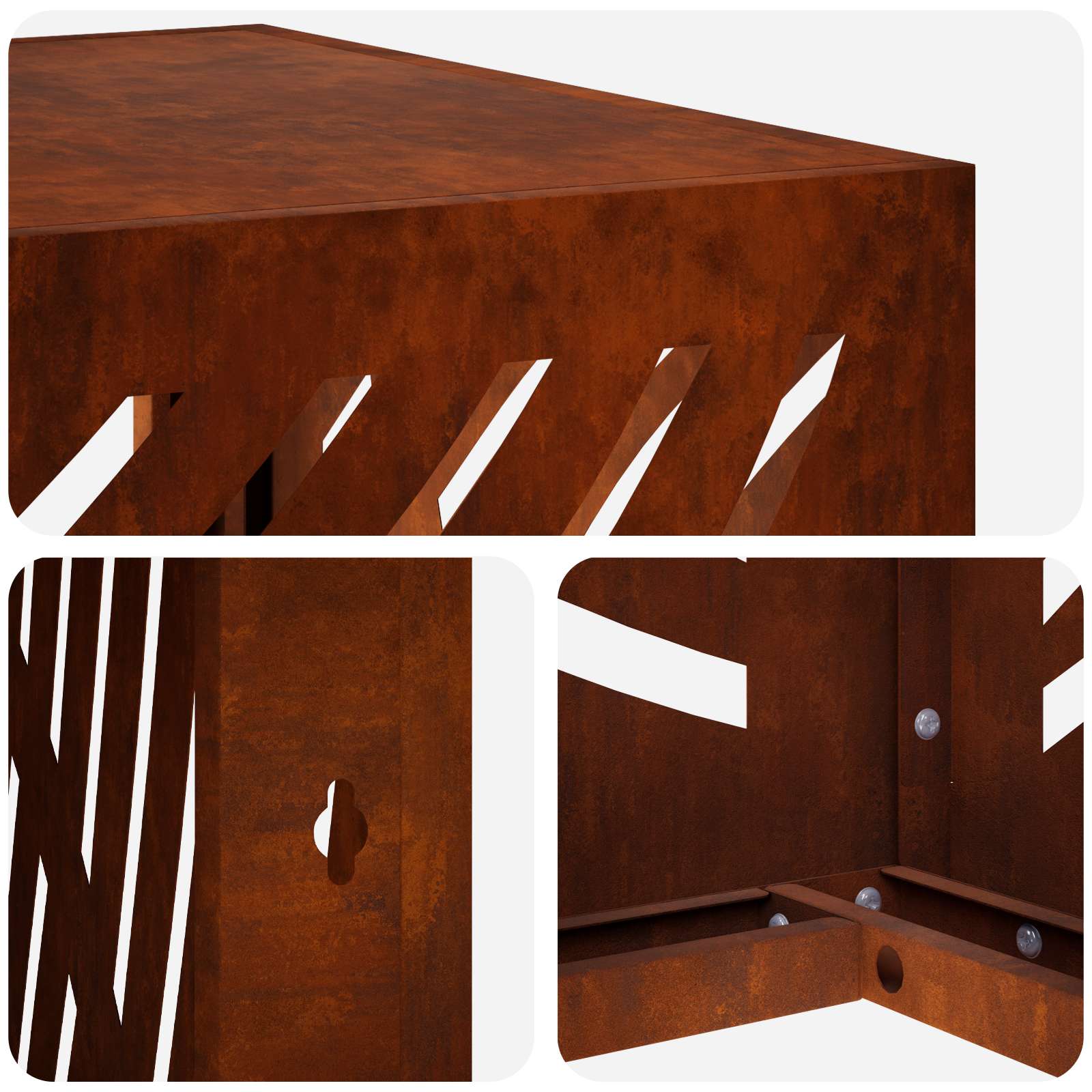 Copertura per condizionatore d'aria Ruggine 100 x 50 x 70 cm