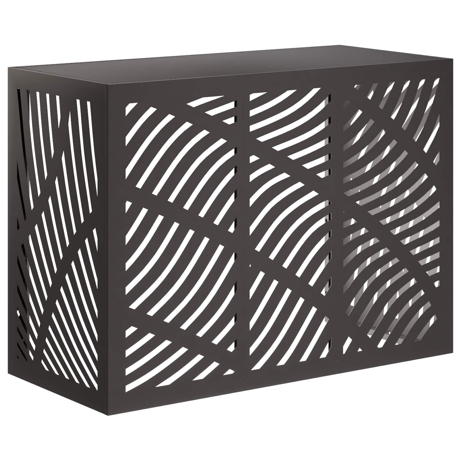 Copertura per condizionatore d'aria Nero 110 x 50 x 80 cm