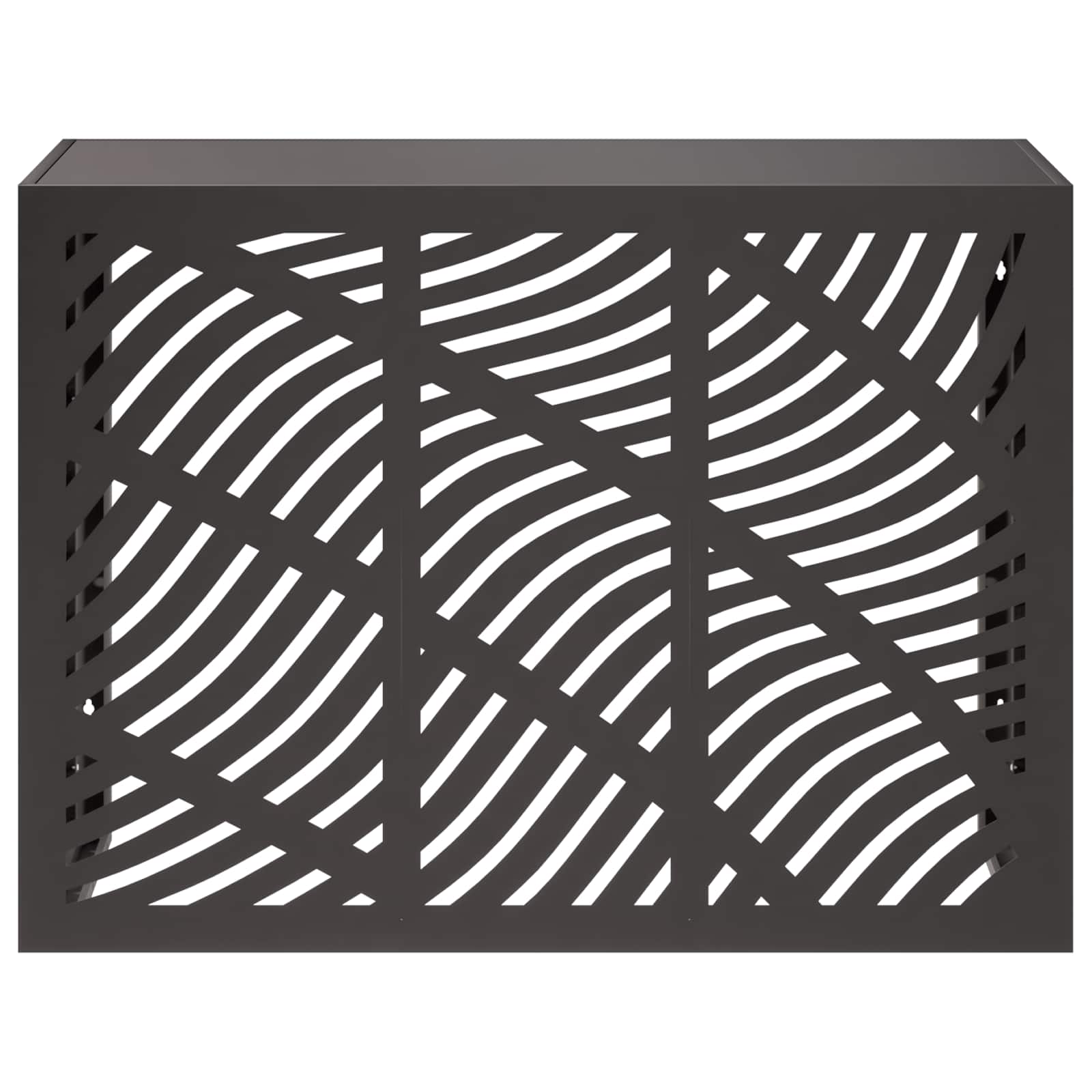 Copertura per condizionatore d'aria Nero 110 x 50 x 80 cm