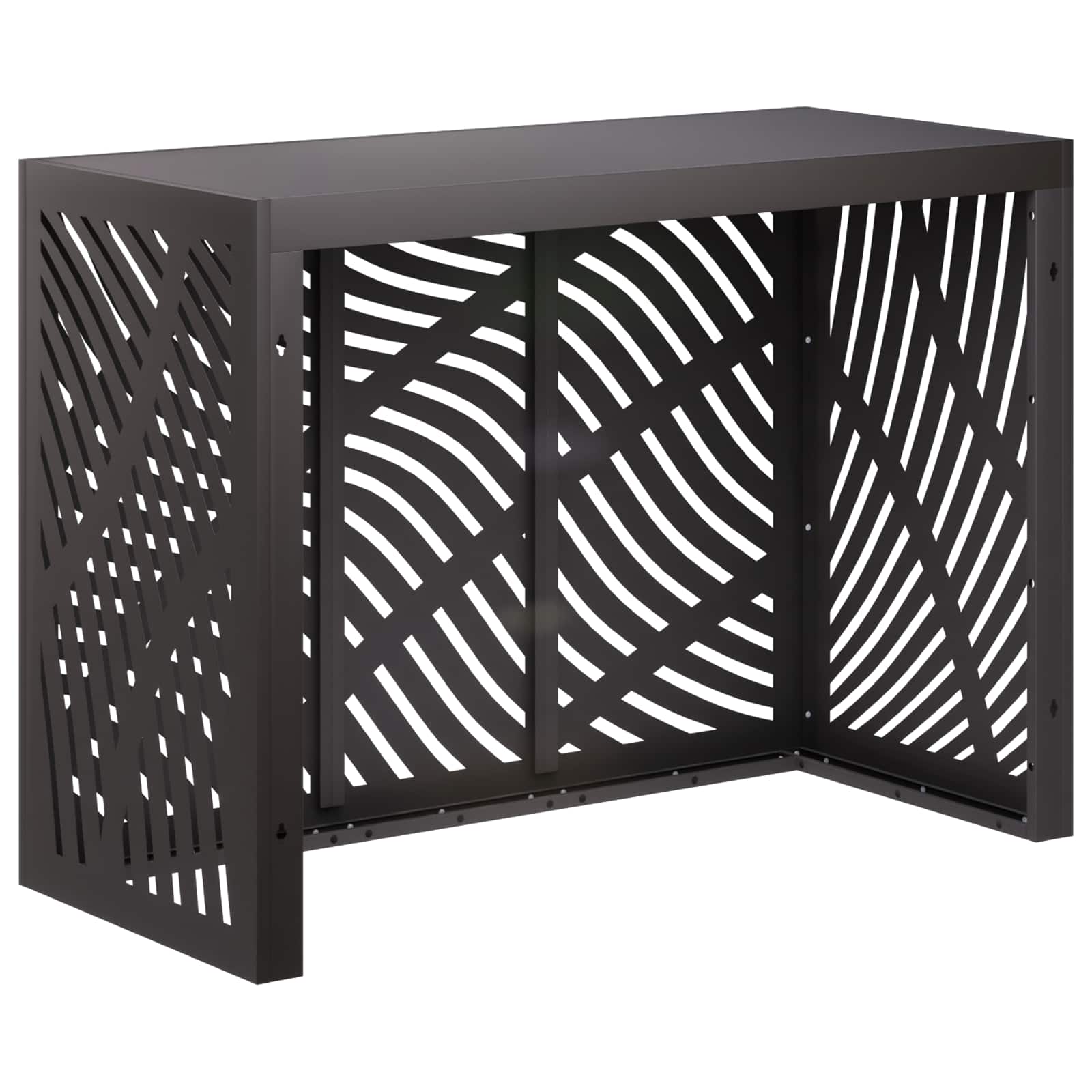 Copertura per condizionatore d'aria Nero 110 x 50 x 80 cm