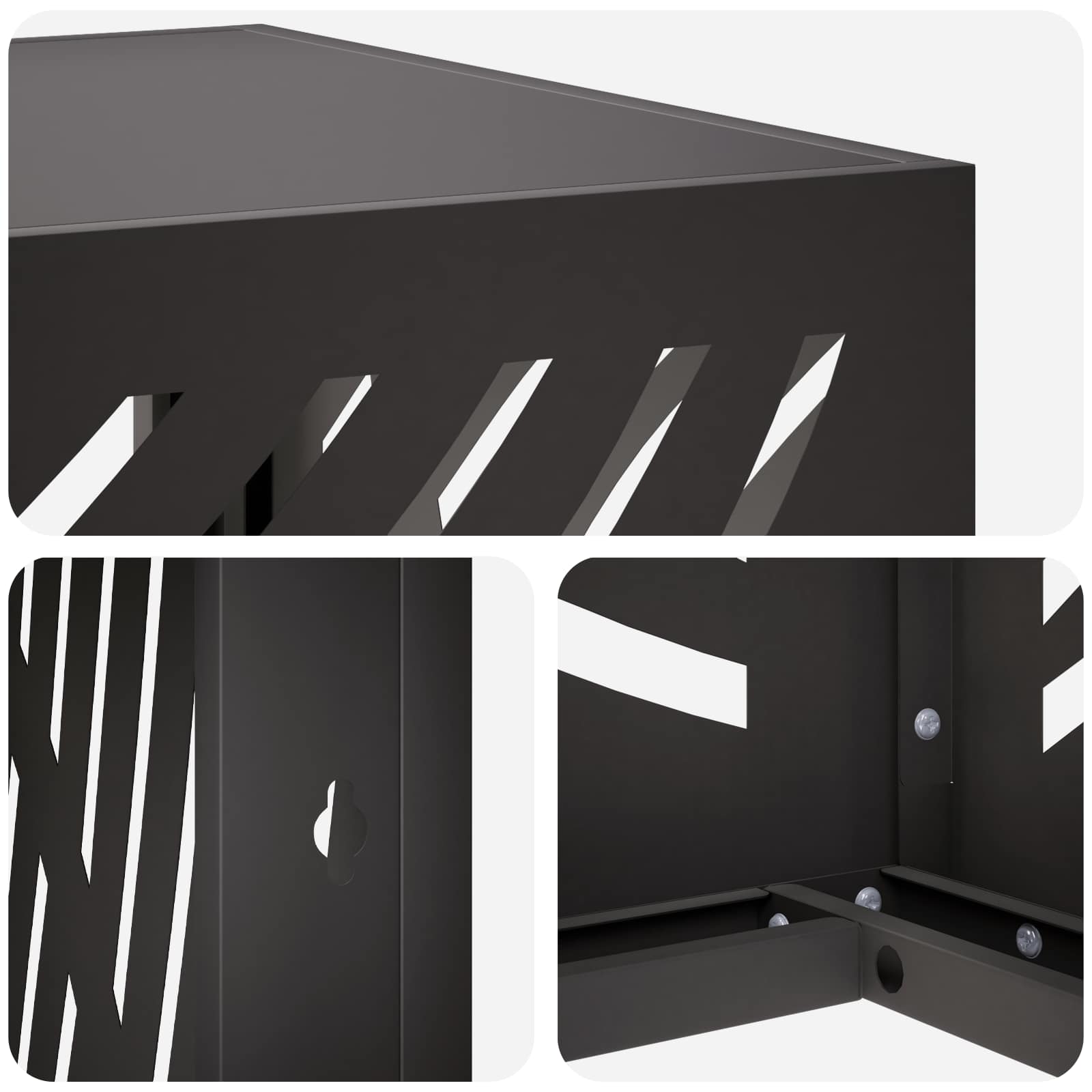 Copertura per condizionatore d'aria Nero 110 x 50 x 80 cm