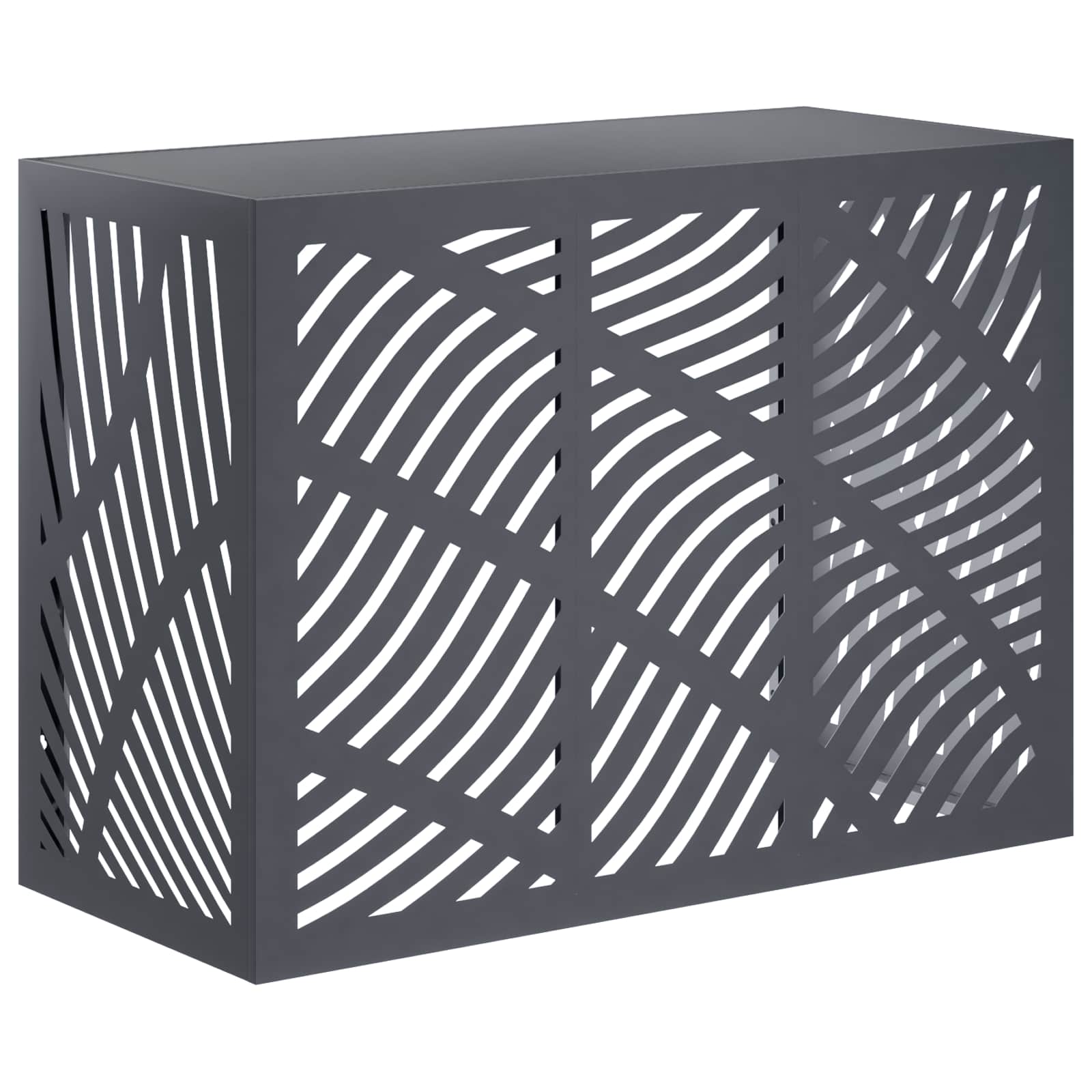 Copertura per condizionatore d'aria Antracite 110 x 50 x 80 cm