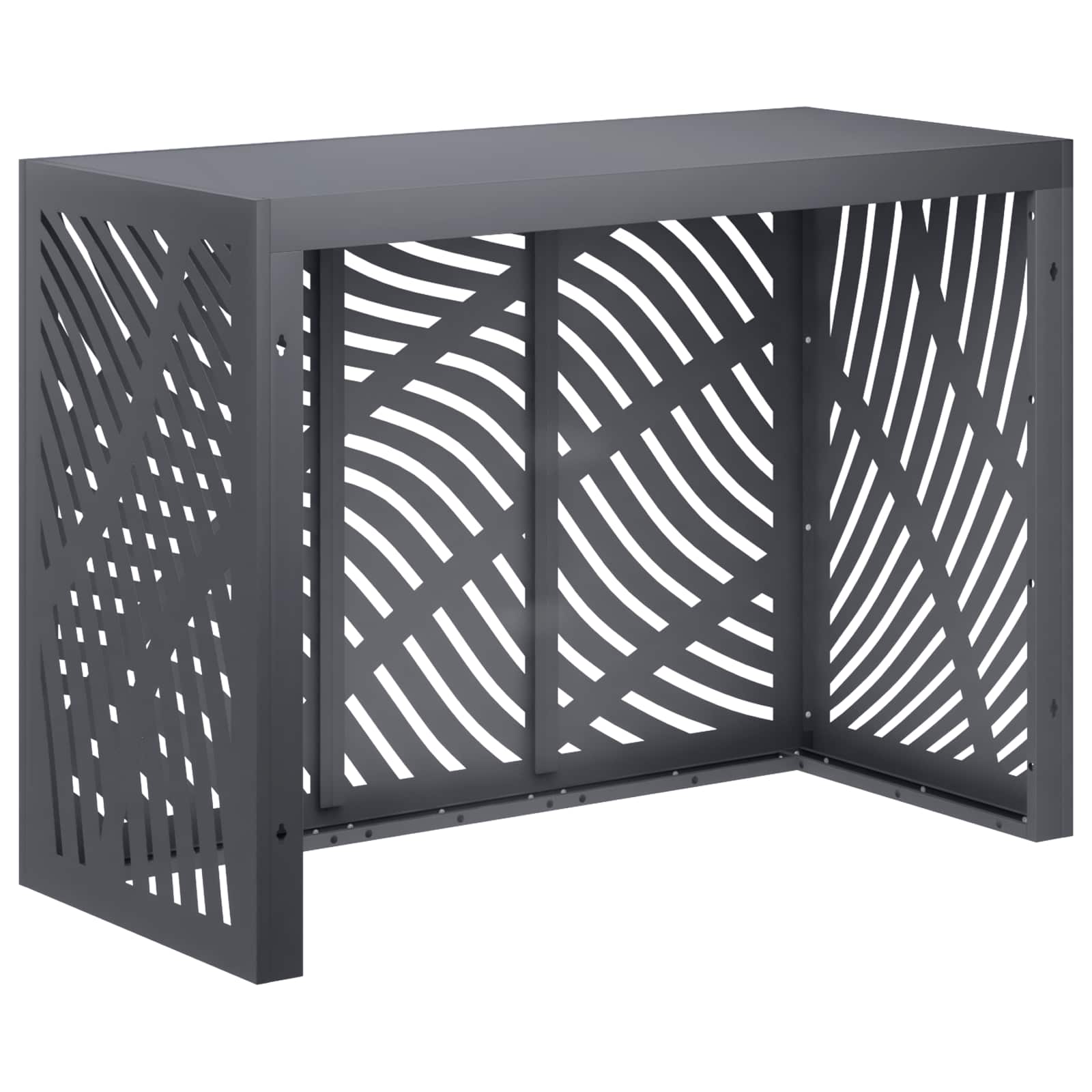 Copertura per condizionatore d'aria Antracite 110 x 50 x 80 cm