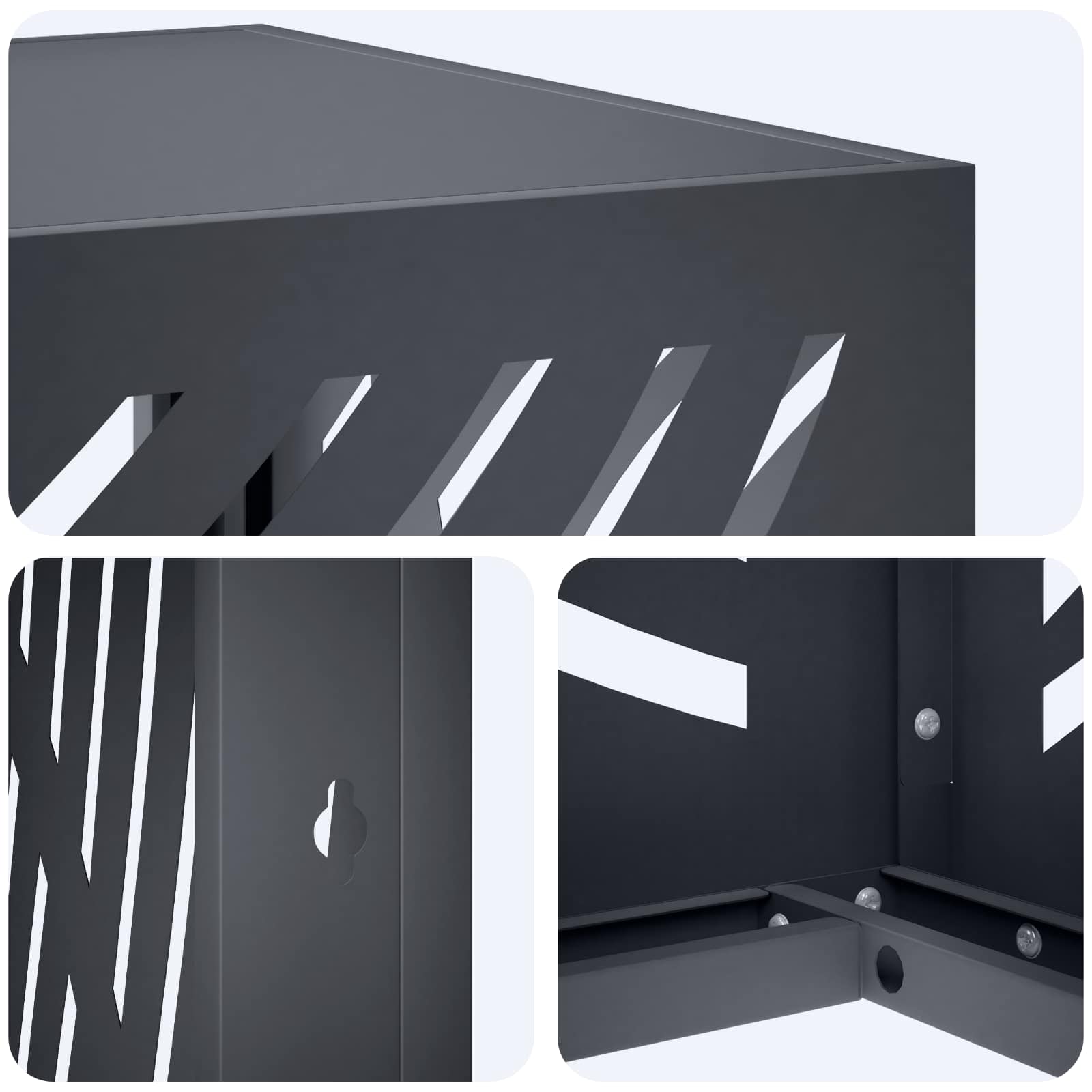 Copertura per condizionatore d'aria Antracite 110 x 50 x 80 cm