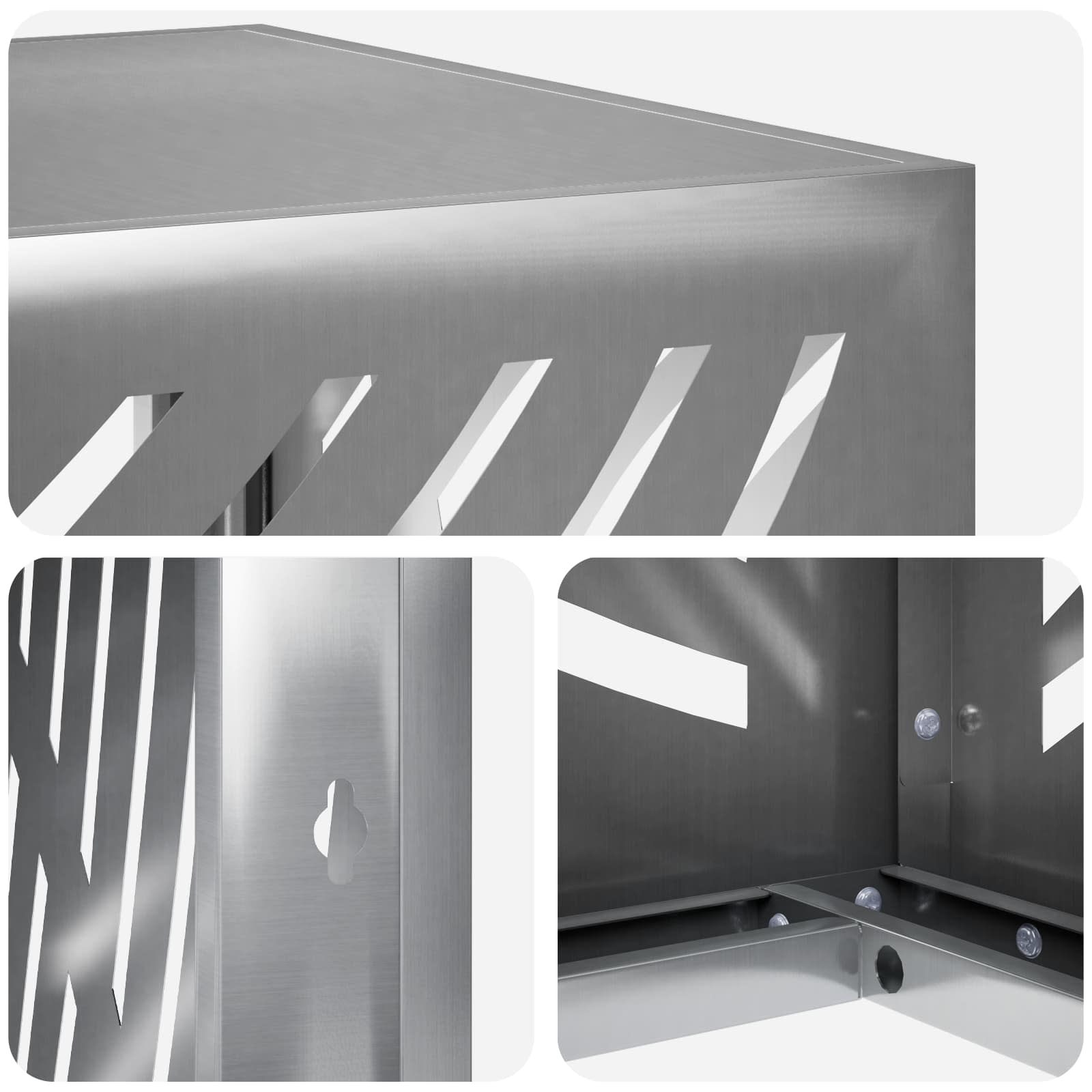 Copertura per condizionatore d'aria Argento 110 x 50 x 80 cm